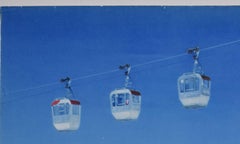 Chamonix - Mont Blanc original vintage France skiing poster by Pierre Tairraz