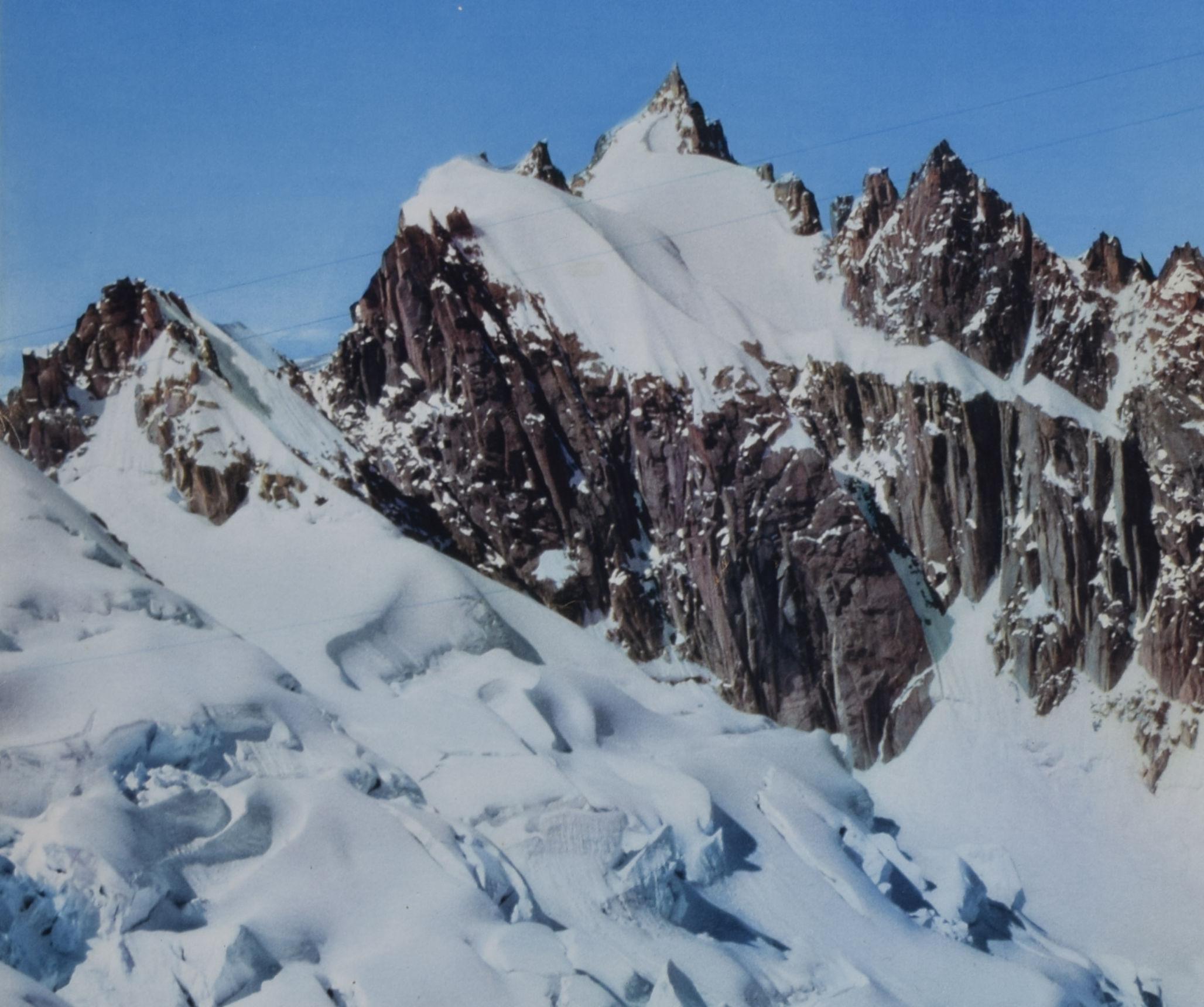 Chamonix - Mont Blanc Originales Vintage-Ski-Poster aus Frankreich von Pierre Tairraz im Angebot 2