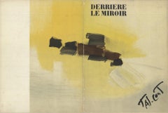 1959 Pierre Tal-Coat 'Derriere Le Miroir, no. 114 Cover' Abstract Yellow,Black 