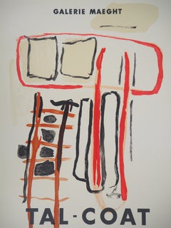 Composition abstraite - Affiche lithographique originale de Maeght:: 1956