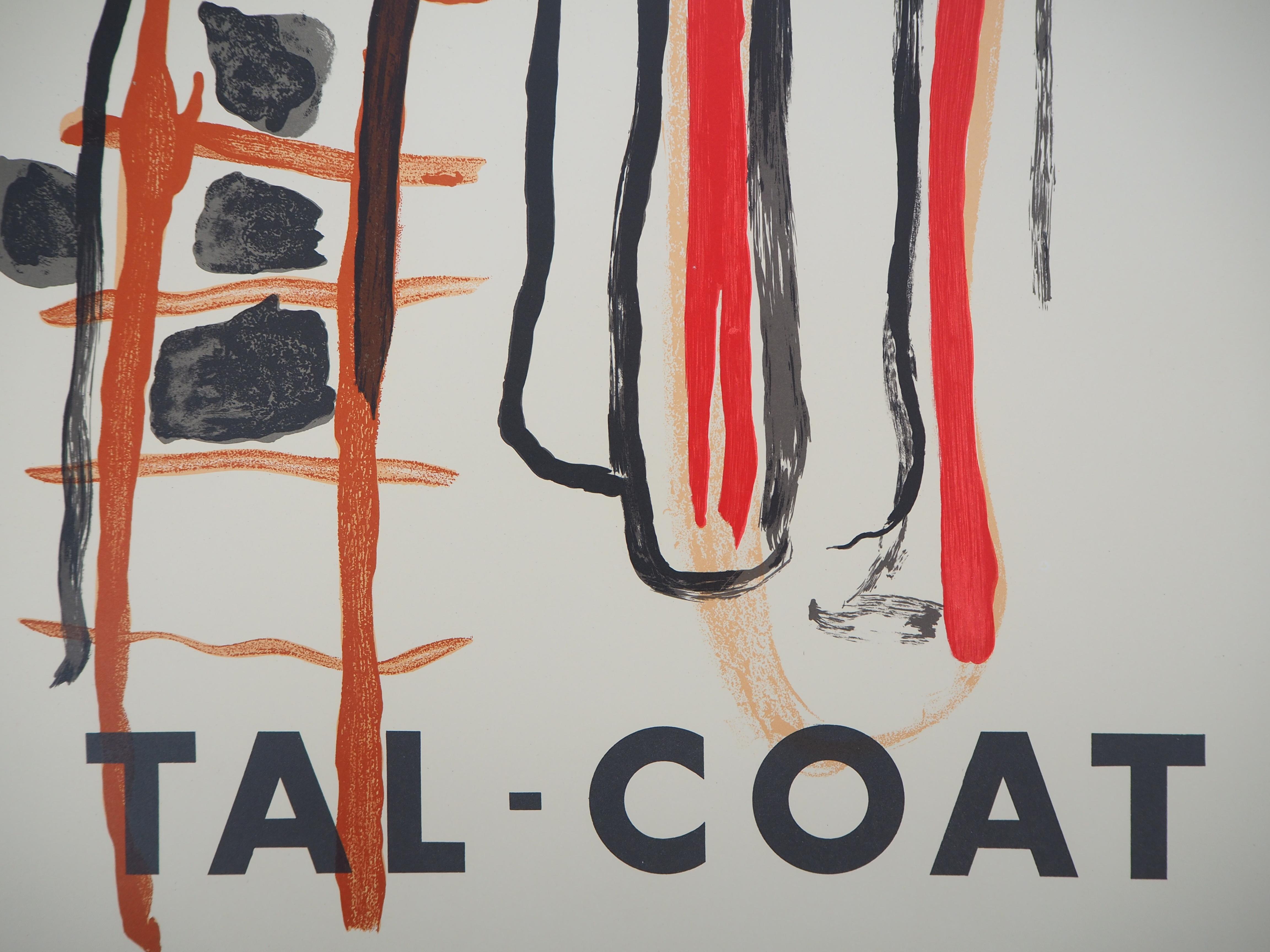 Pierre TAL-COAT
Abstract Composition 

Original vintage lithograph poster
On paper 62 x 48 cm (c. 25 x 19 in)
Edited for the artist exhibition at Maeght Gallery in 1956

Excellent condition