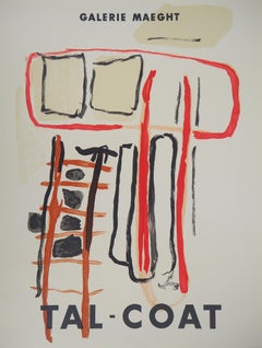 Abstract Composition - Original lithograph poster - Maeght 1956