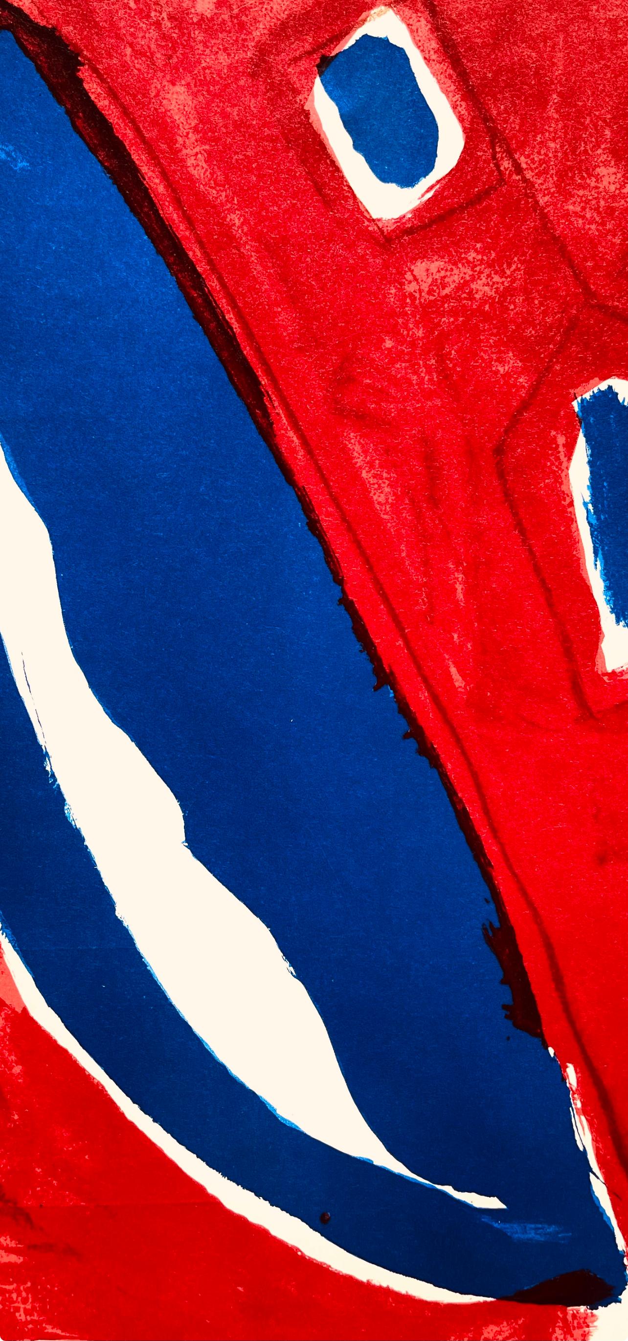 Tal-Coat, Composition, Derrière le miroir (after) - Red Still-Life Print by Pierre Tal-Coat