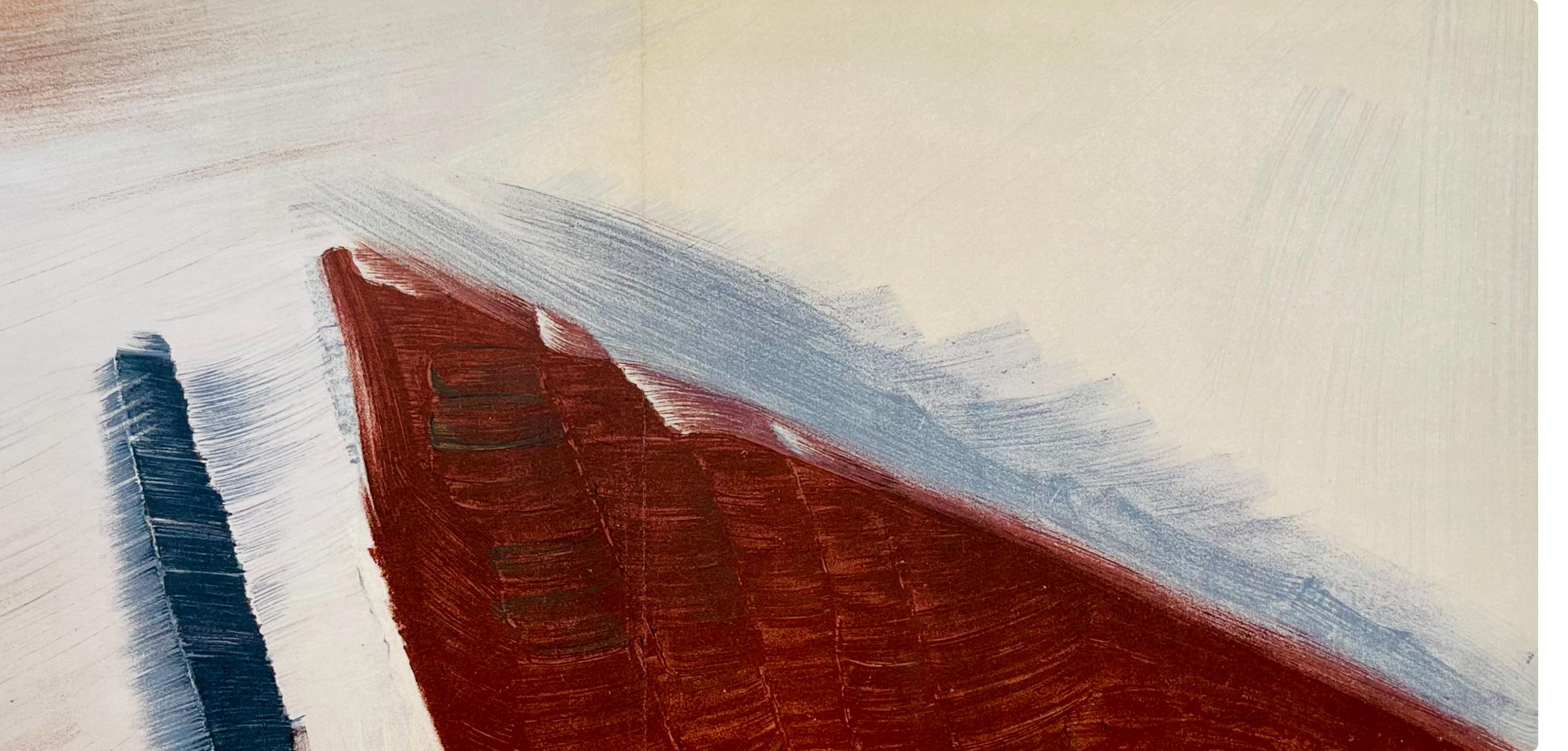 Lithographie auf Velinpapier. Beschriftung: Unsigniert und nicht nummeriert, wie ausgegeben. Guter Zustand, mit Mittelfalte, wie ausgegeben. Anmerkungen: Aus Derrière le miroir, Nr. 114, 1959. Herausgegeben von Aimé Maeght, Éditeur, Paris; gedruckt