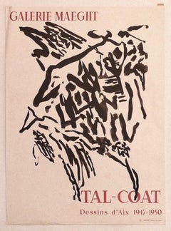 Vintage Tal-Coat Exhibition Poster - Offset Print - 1960 ca.