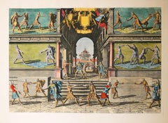 Antique Academie de l’Espee Tabula  2 prints Girarld Thibault   Tab. XXXIII & Tab.IIII 
