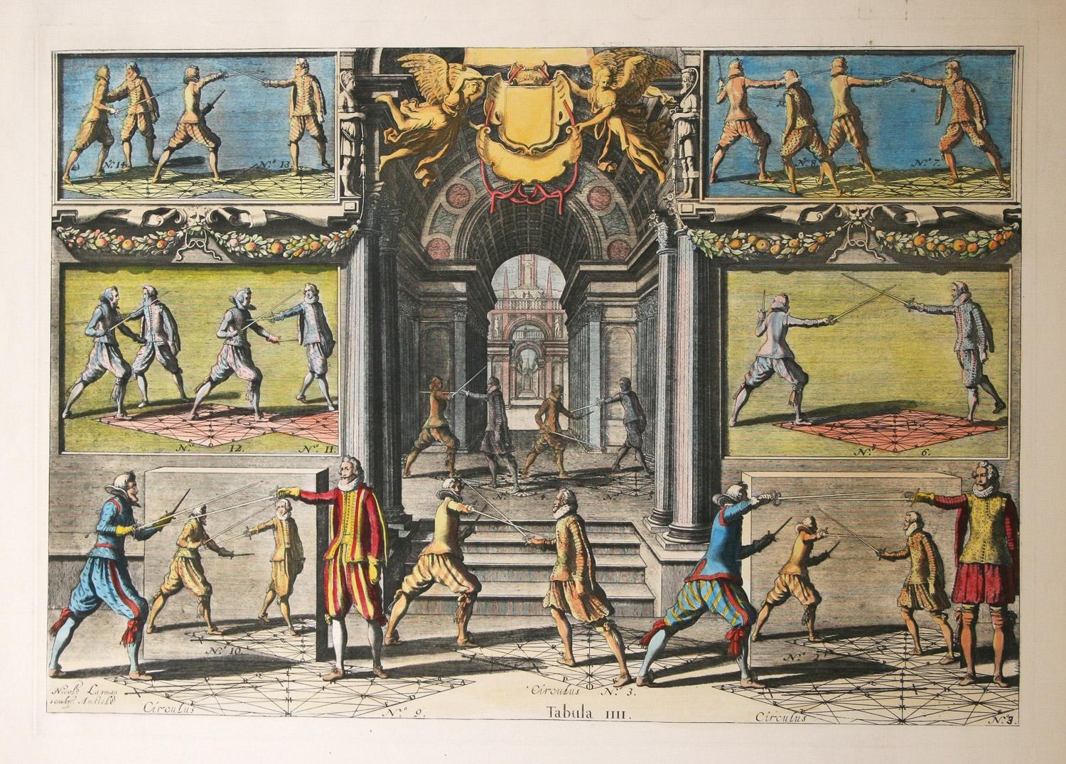 Academie de l’Espee Tabula  2 prints Girarld Thibault   Tab. XXXIII & Tab.IIII  - Other Art Style Print by Pierre Thibault