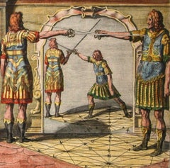 Academie de l’Espee Tabula XXI by Girard Thibault   17thc fencing engraving