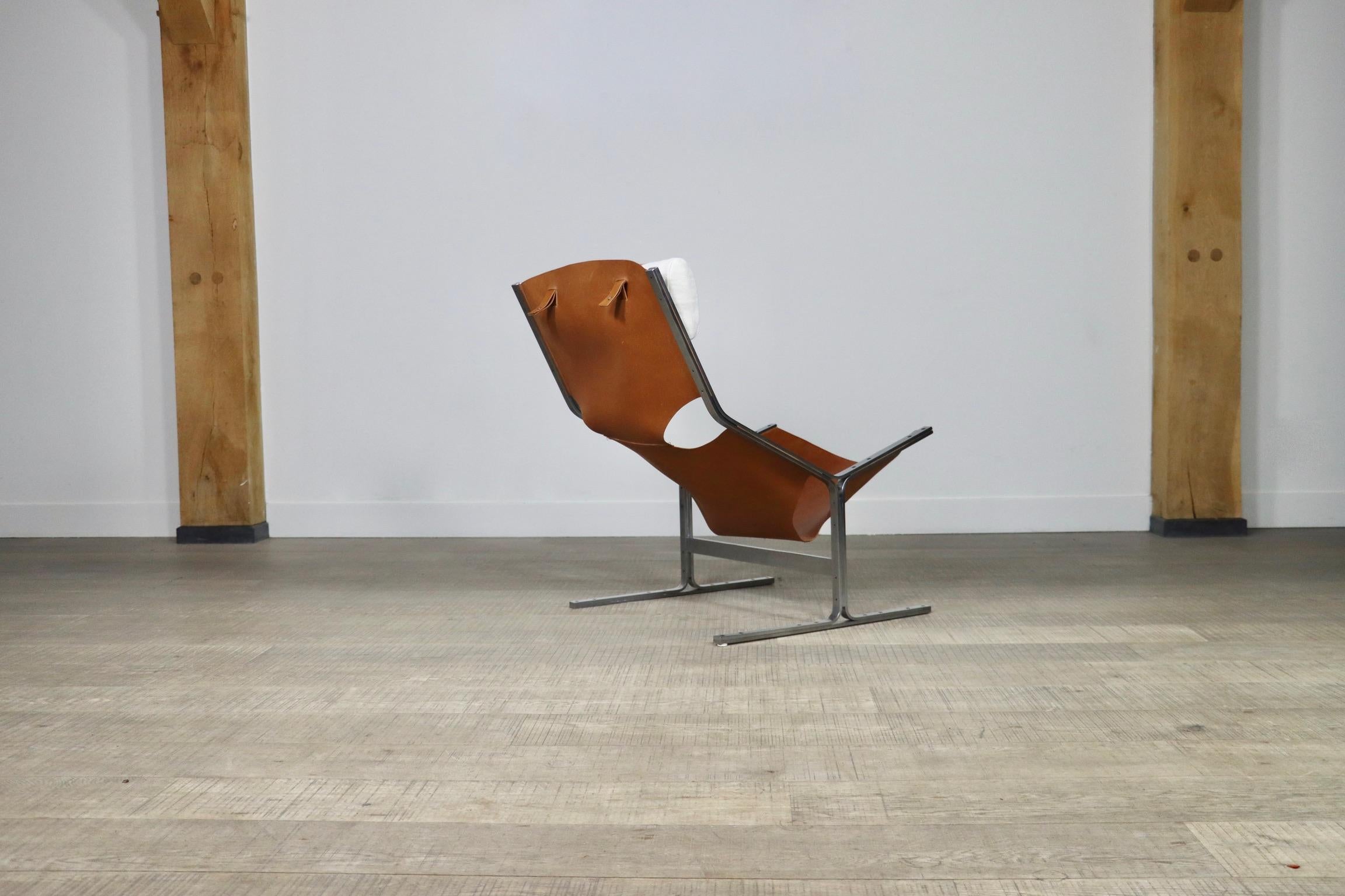 Pierre Thielen Lounge Chair In Cognac Leather, Metz & Co, 1960s 8