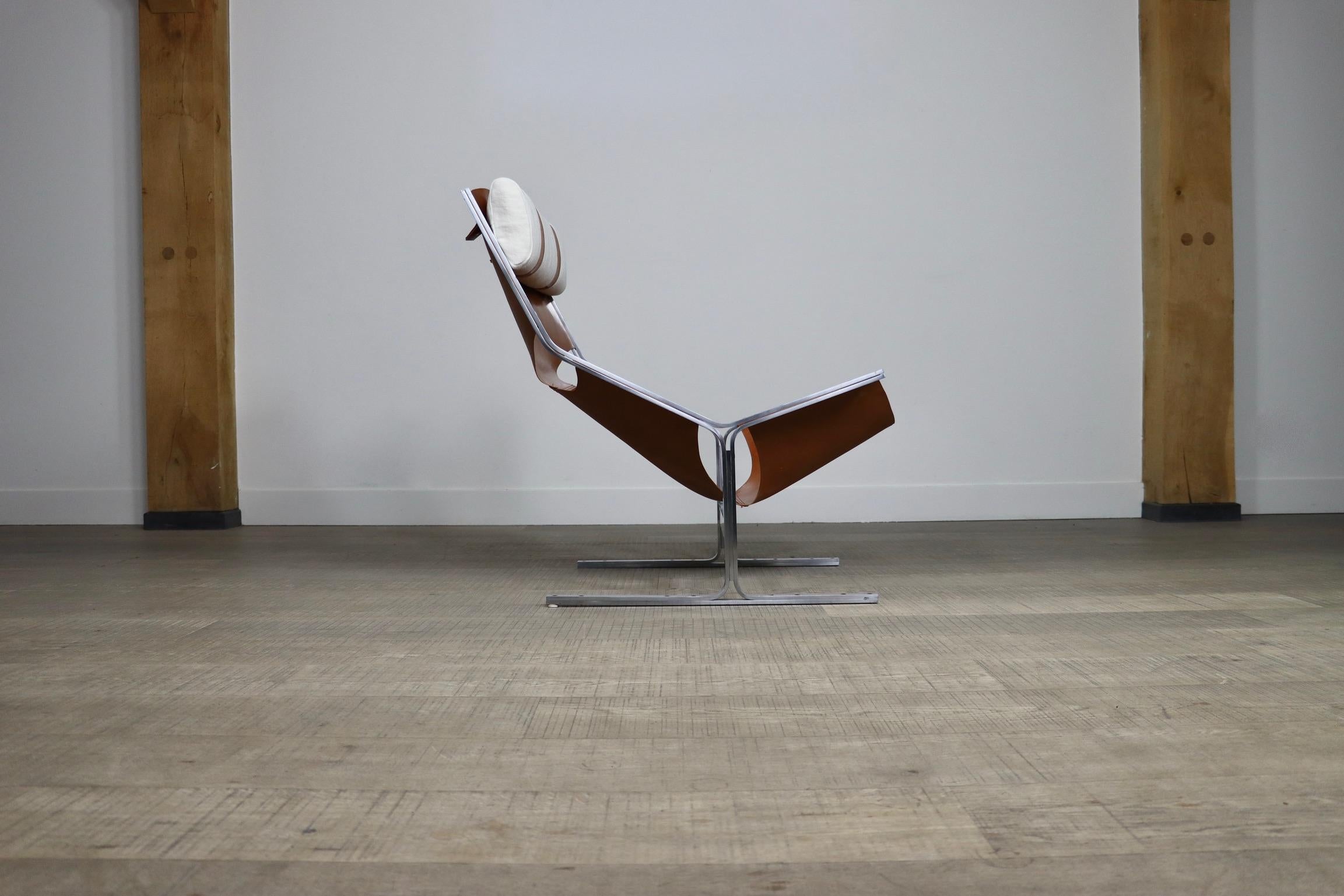 Pierre Thielen Lounge Chair In Cognac Leather, Metz & Co, 1960s 4