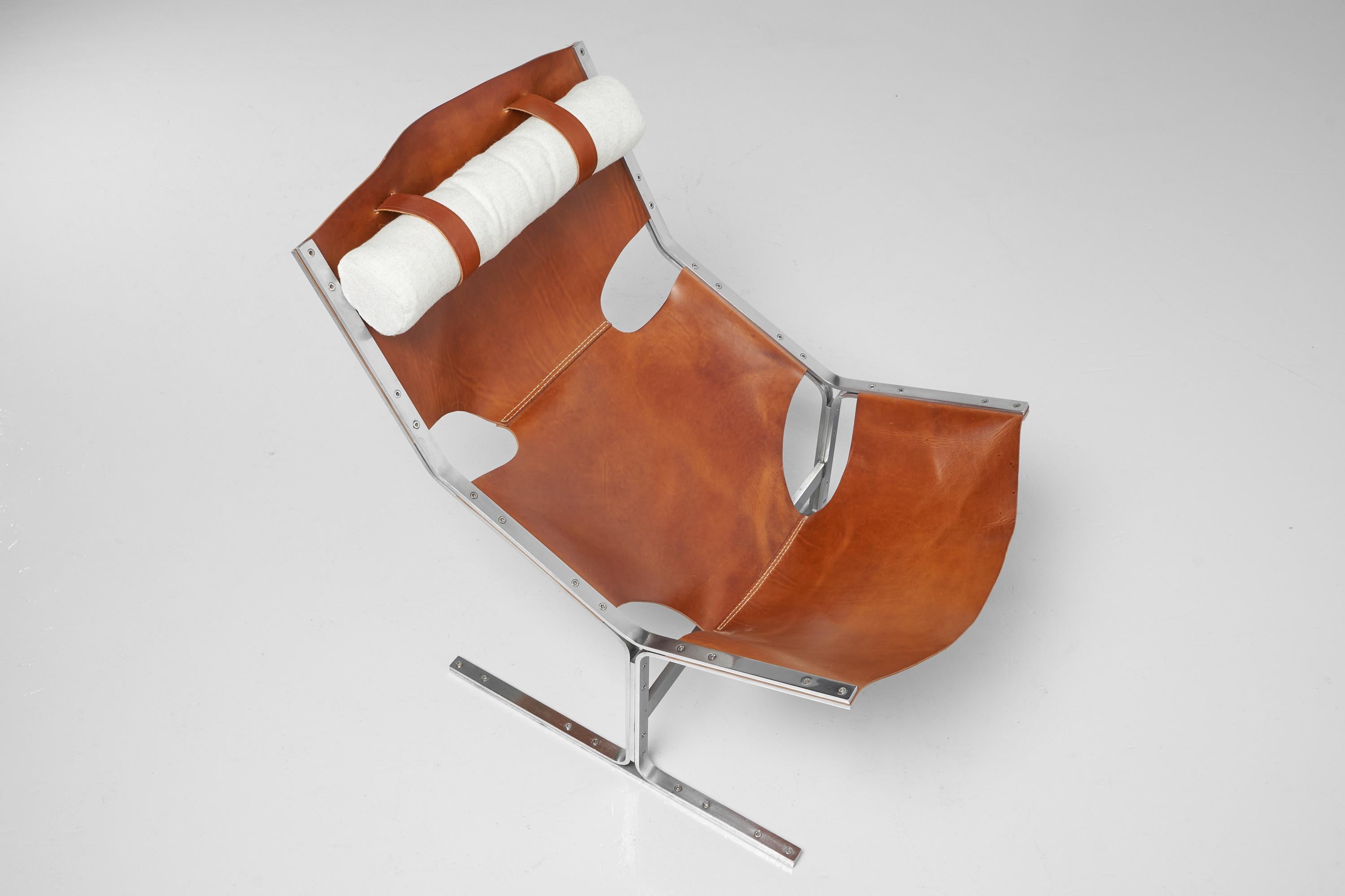 Stainless Steel Pierre Thielen Lounge Chair Metz & Co, 1960