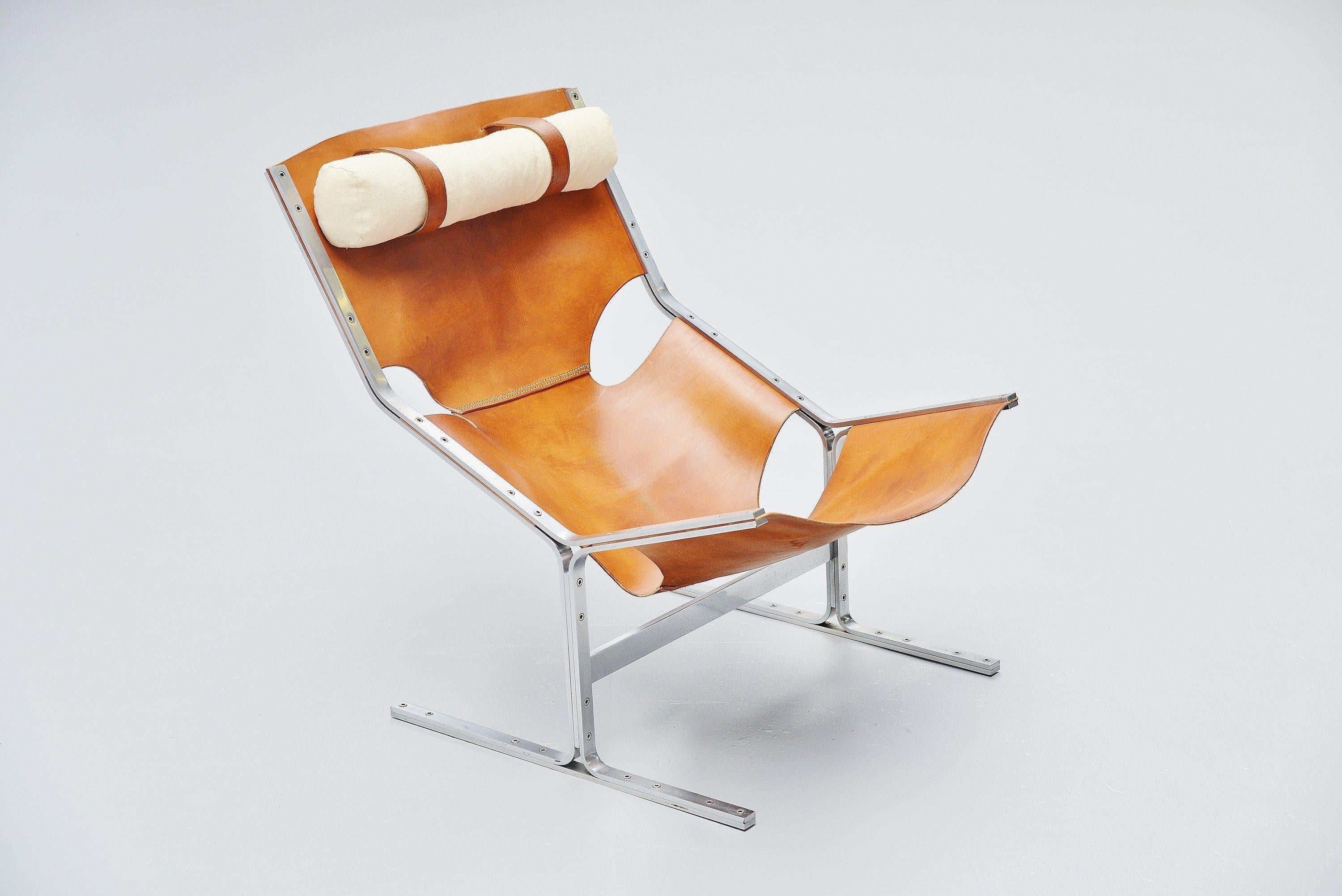 Dutch Pierre Thielen Sling Lounge Chair Metz & Co., Holland, 1960s