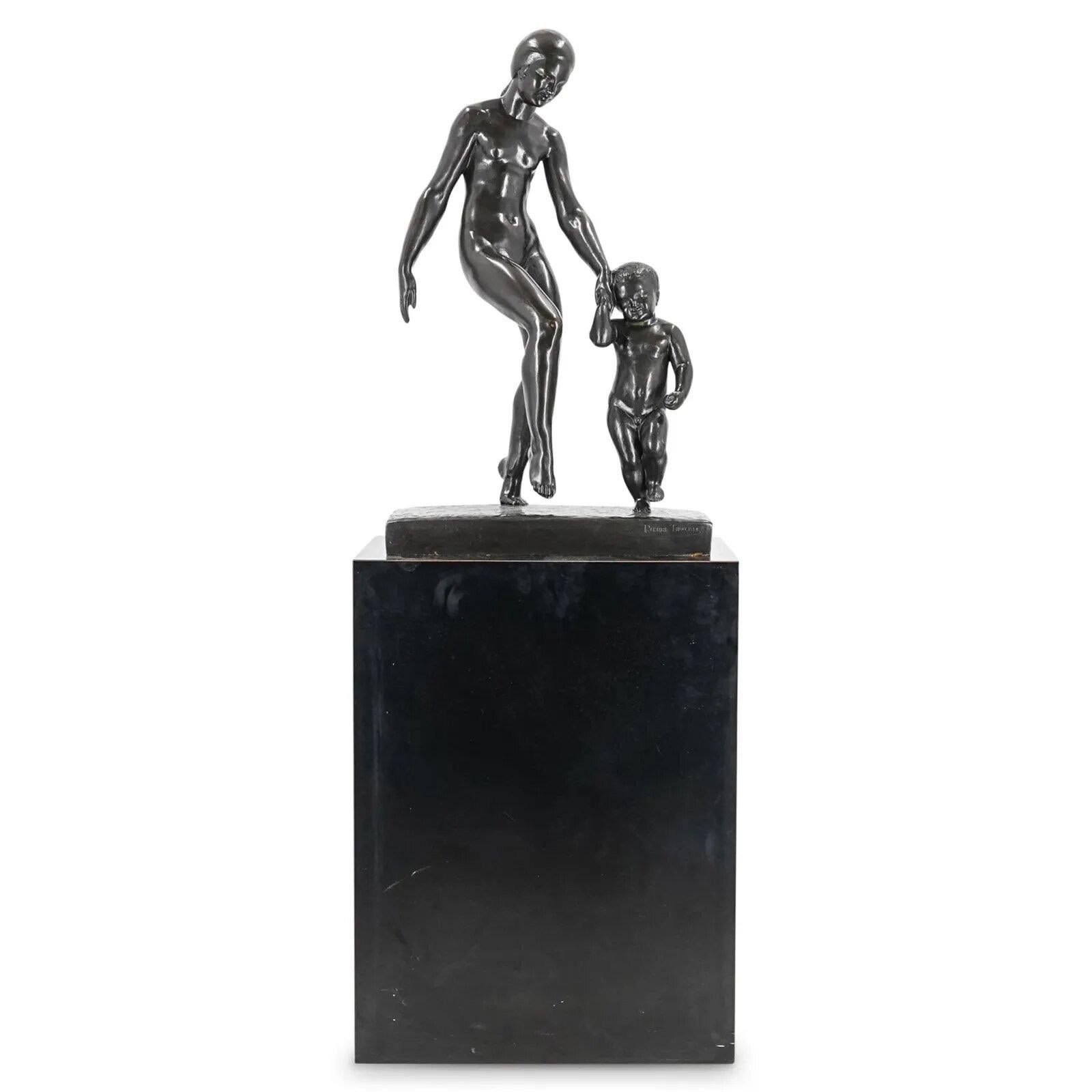 Pierre Traverse Art Deco Bronze Sculpture 