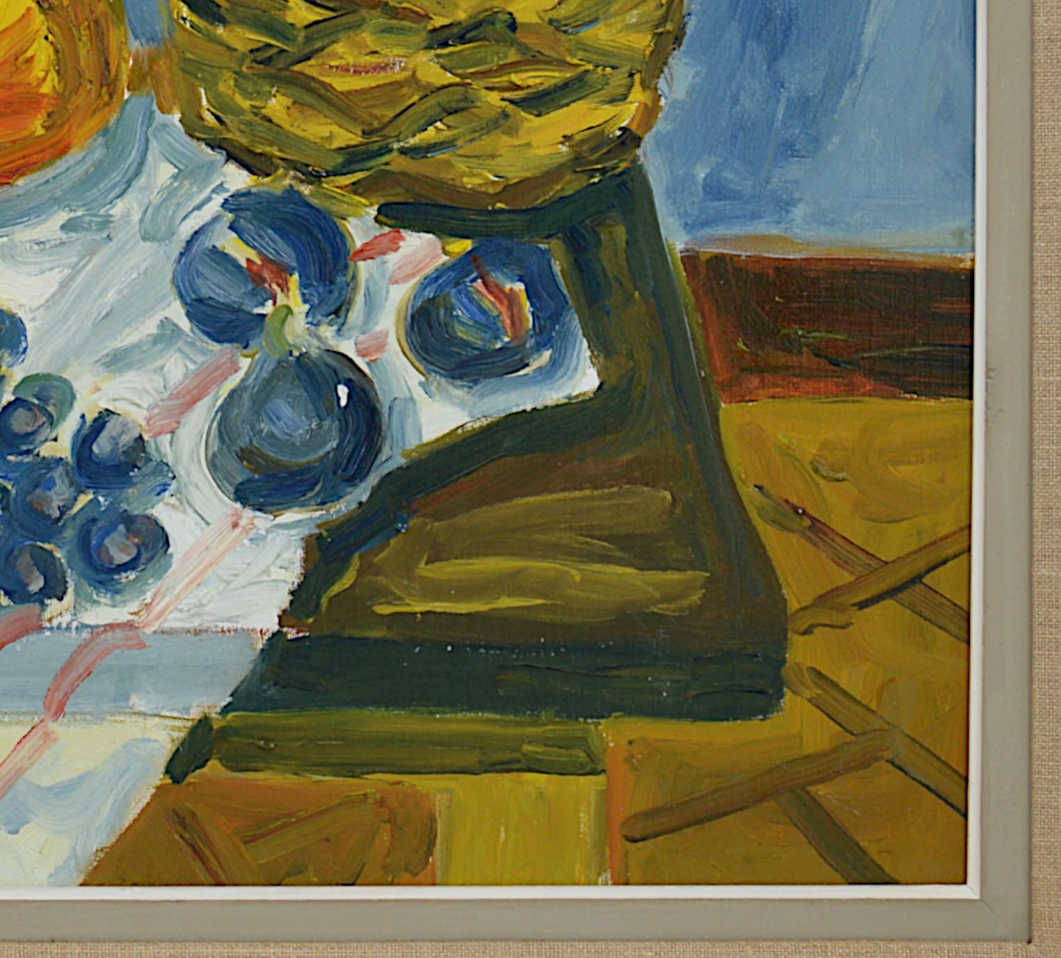 Pierre TROFIMOFF, Bodegón con cesta, Óleo sobre lienzo, 1992 en venta 2