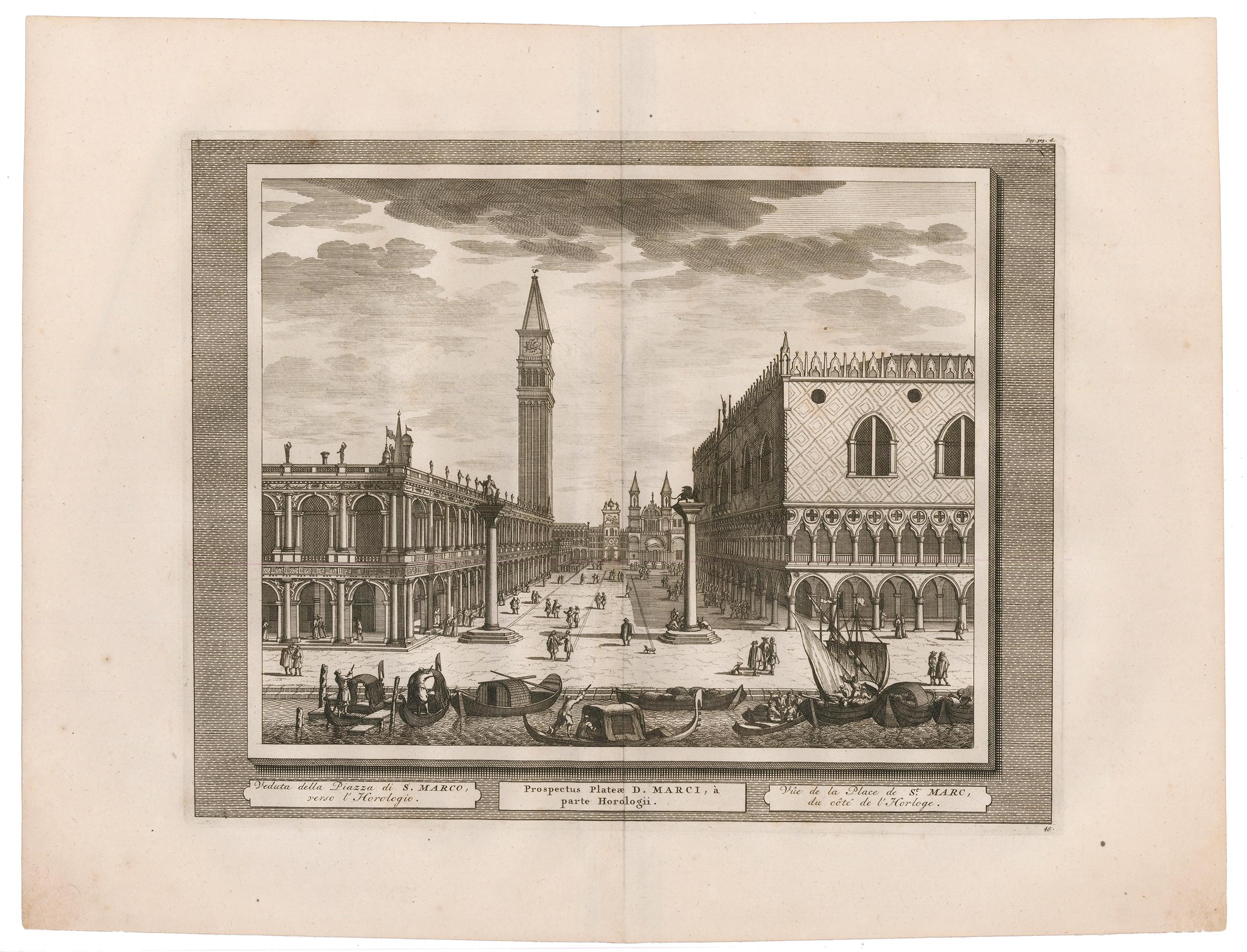 View of Piazzo San Marco in Venice - Print by Pierre Van der Aa