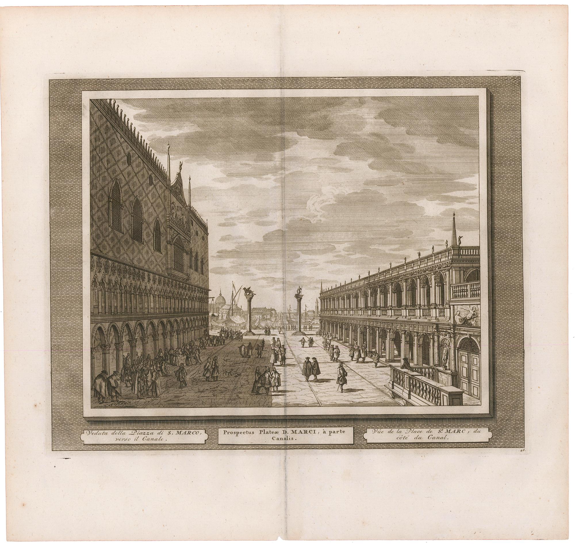 Vista de la Plaza de San Marcos en Venecia - Print de Pierre Van der Aa