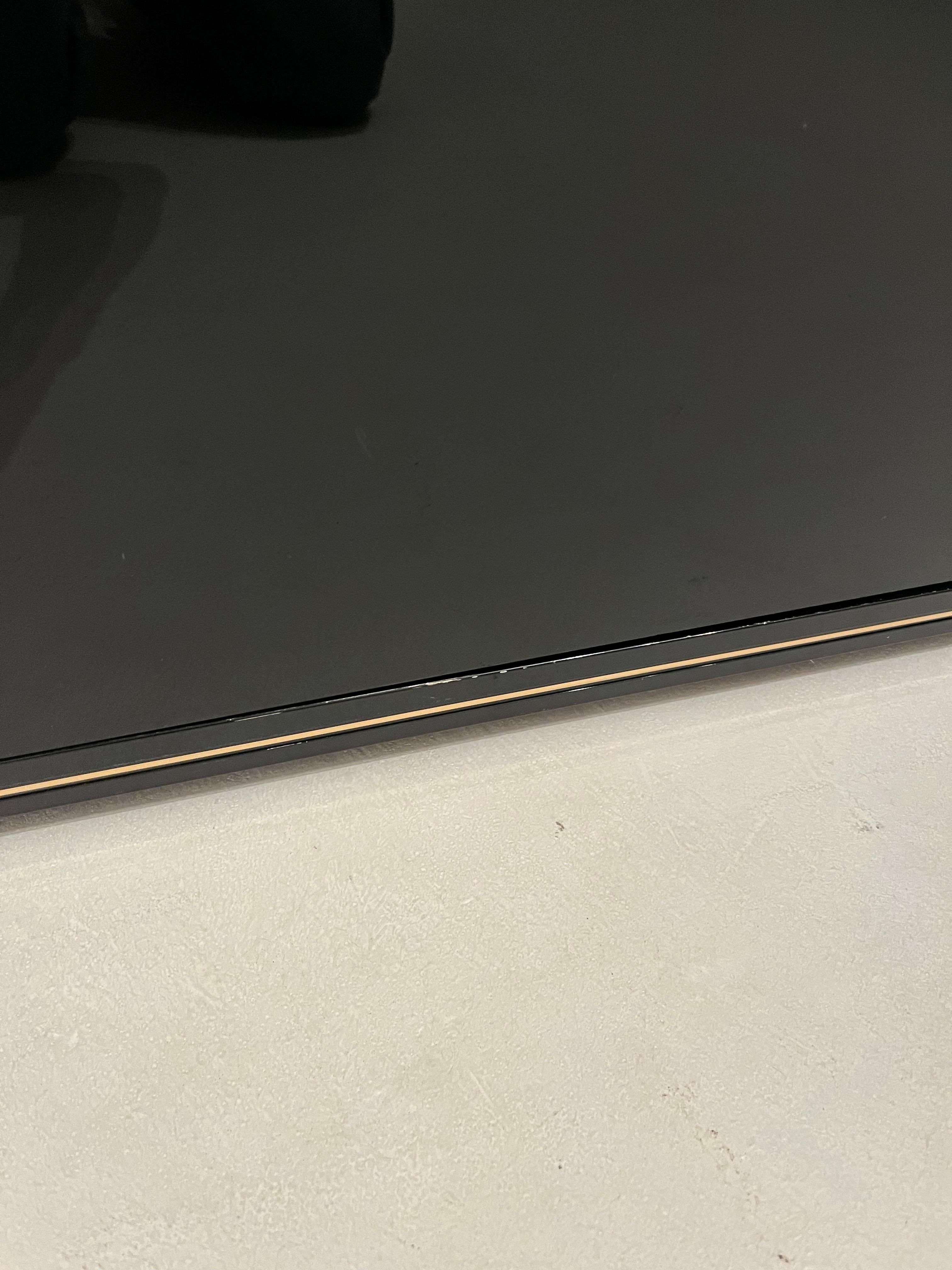 Pierre Vandel Double Sideboard Credenza Black Gold - c1980s For Sale 5