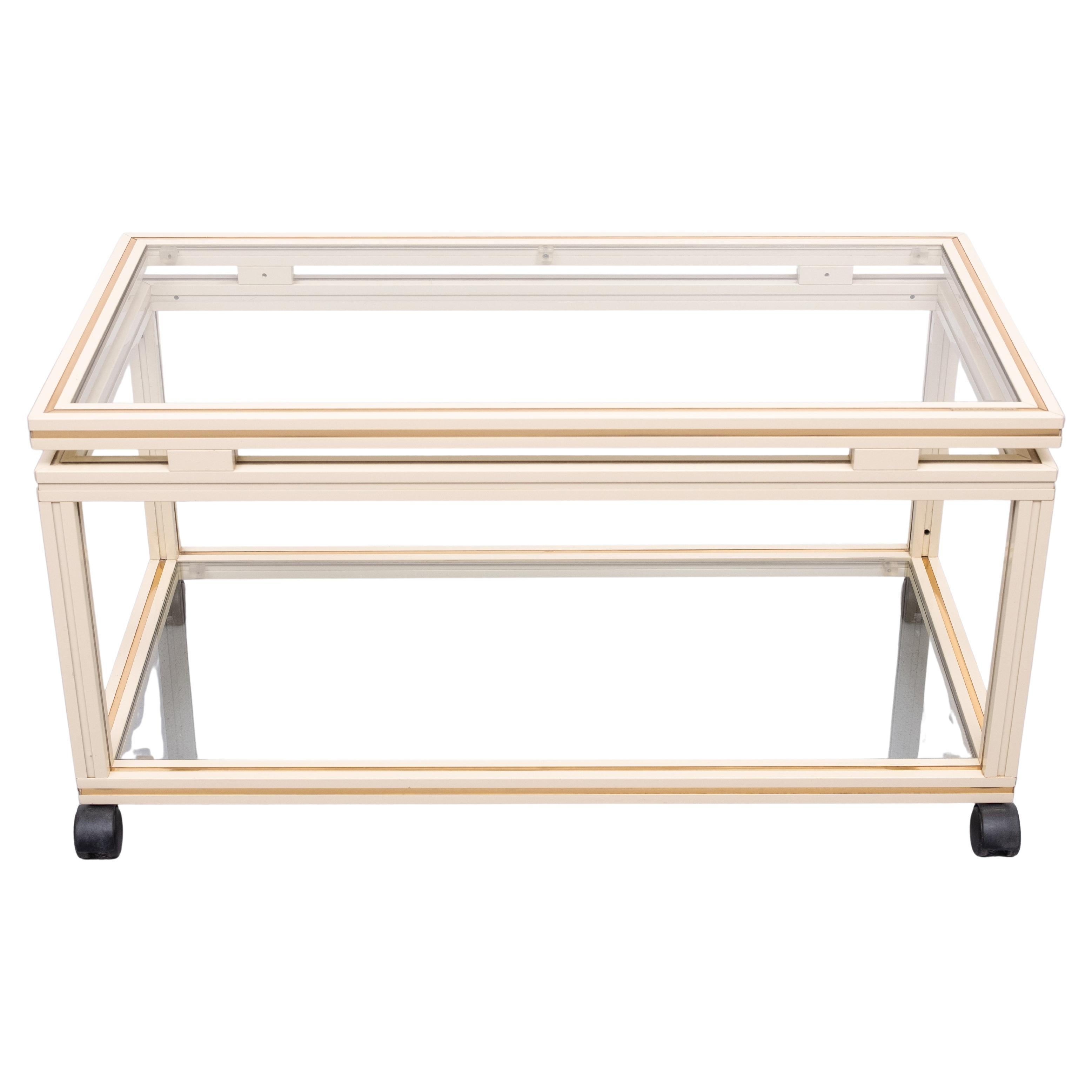 Hollywood Regency Pierre Vandel Paris Serving Table 1970s France en vente