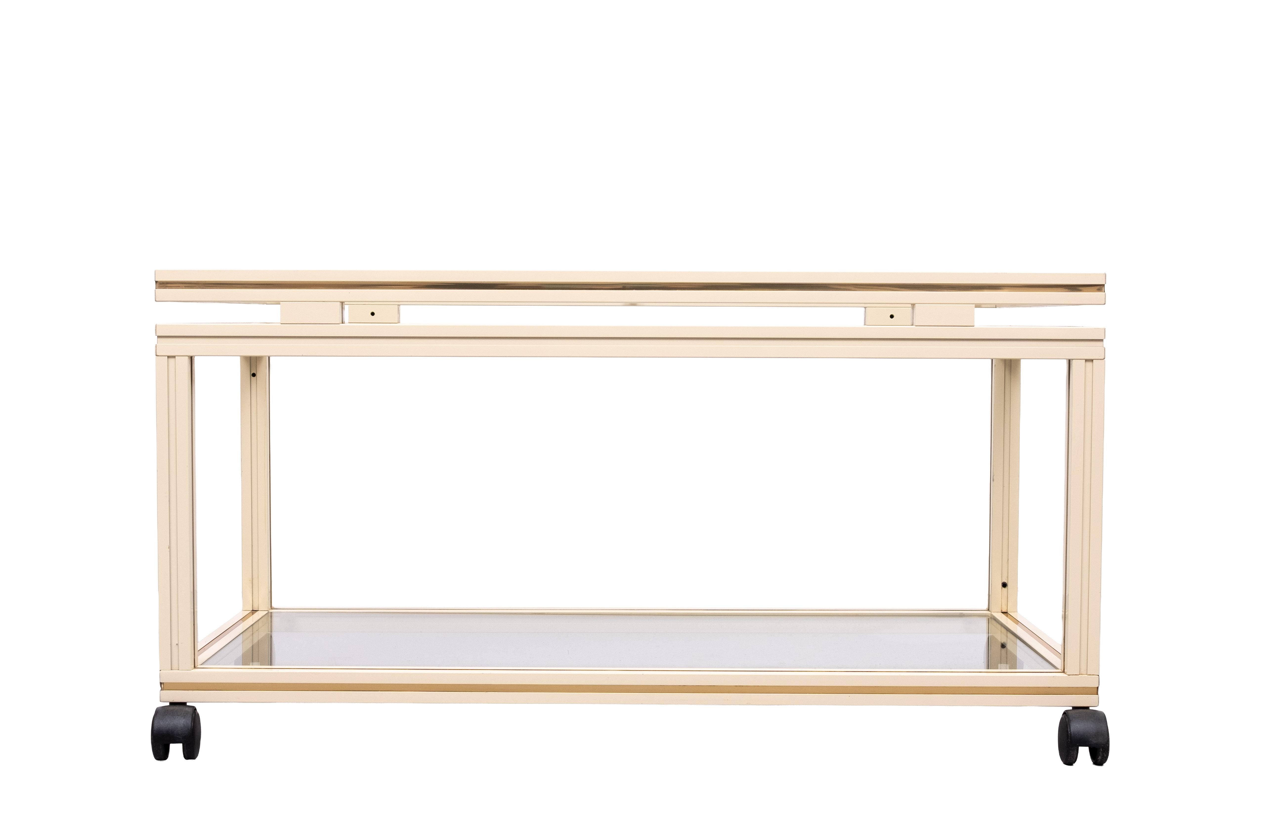 Métal Pierre Vandel Paris Serving Table 1970s France en vente