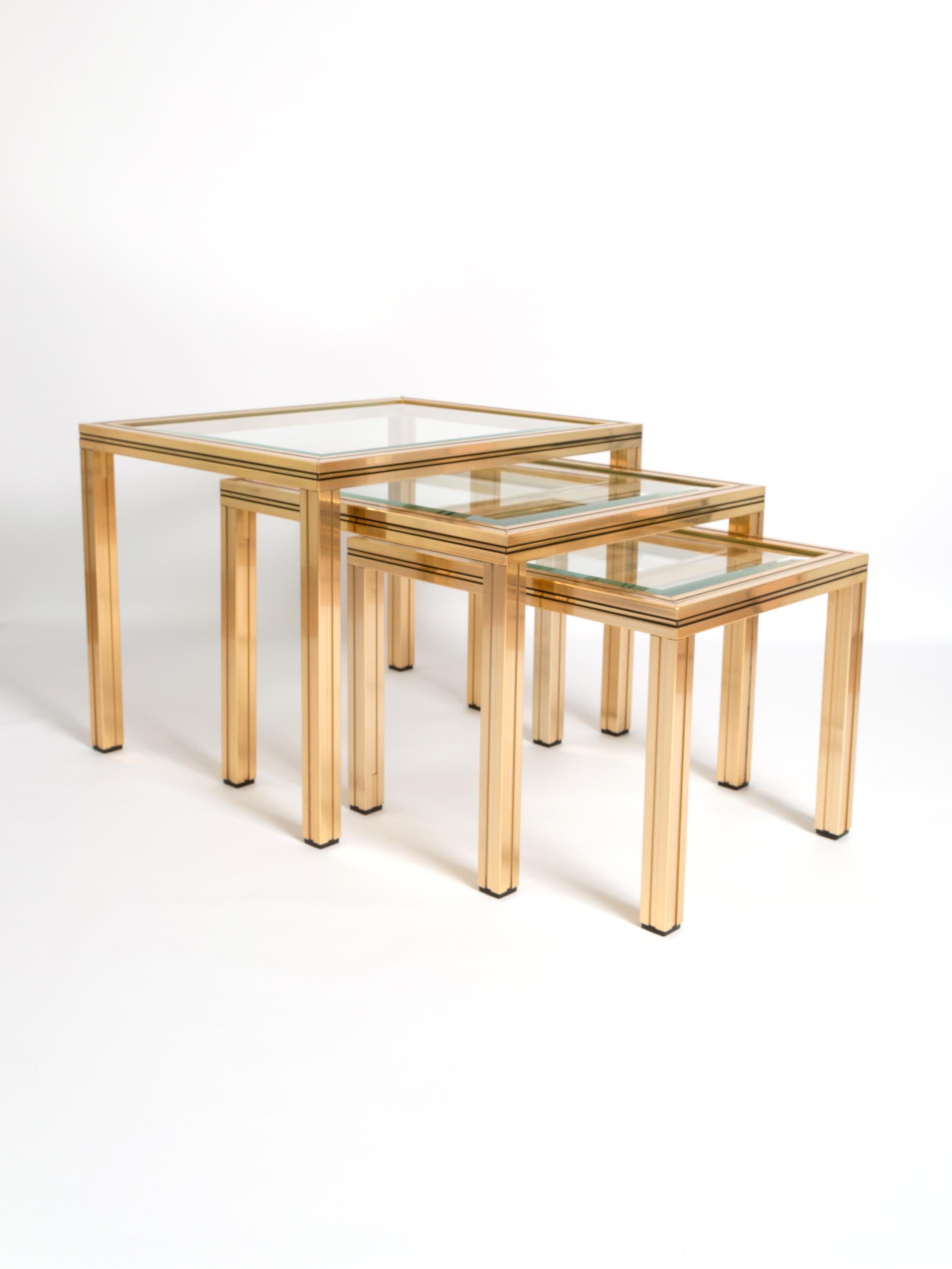 Pierre Vandel Set of Three Nesting Tables, France, circa 1970 For Sale 3