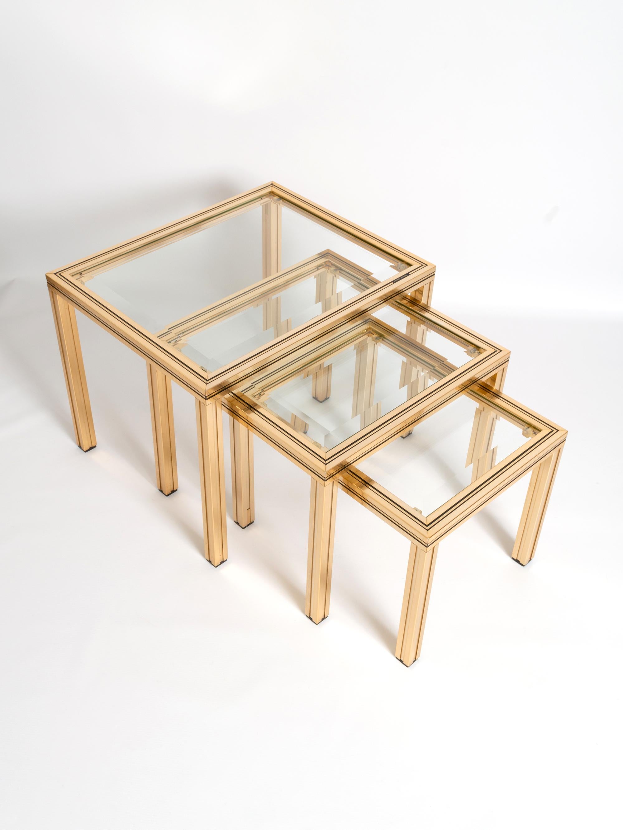 Pierre Vandel Set of Three Nesting Tables, France, circa 1970 For Sale 1