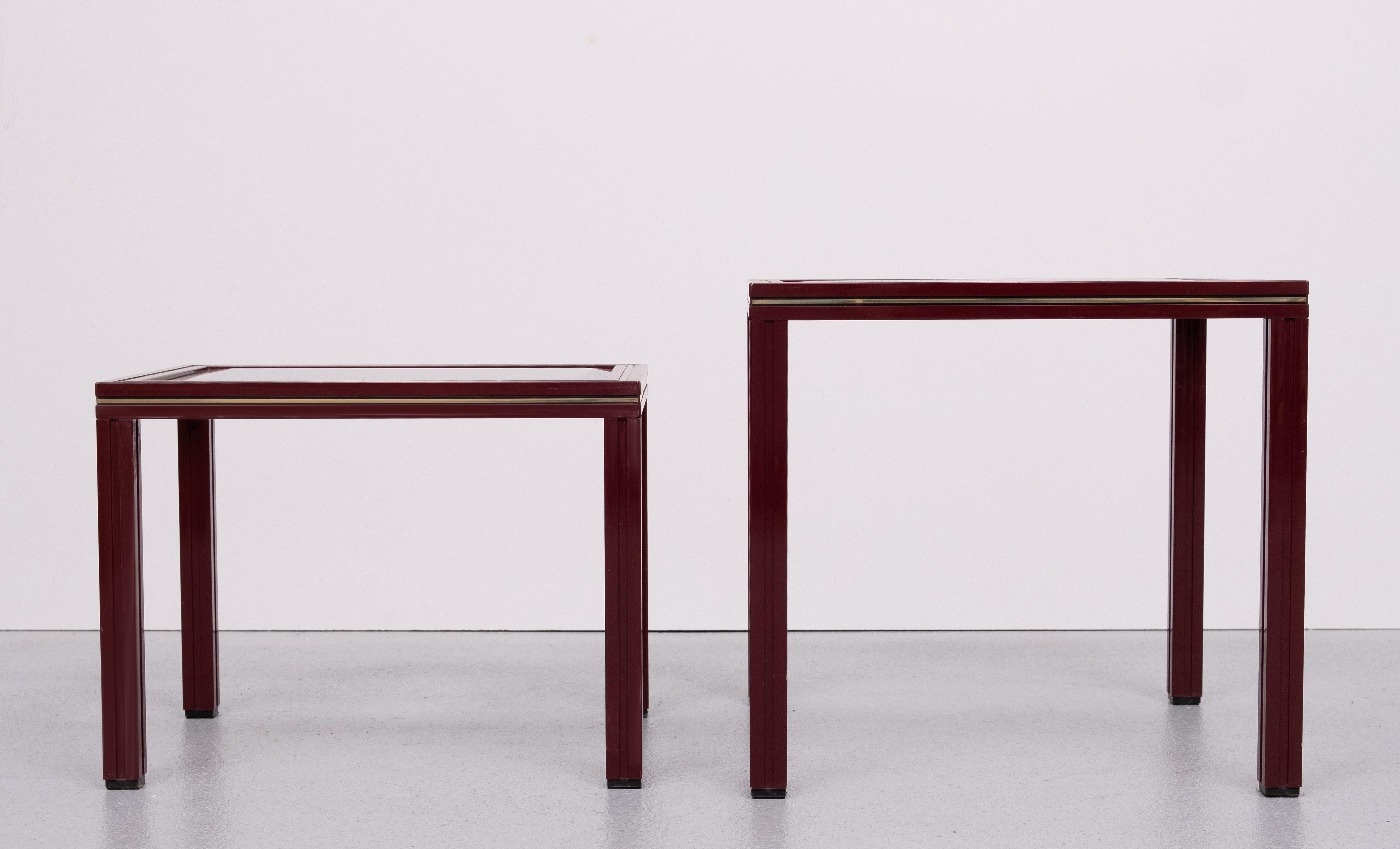 Aluminium Tables d'appoint Pierre vandel des années 1970, France en vente