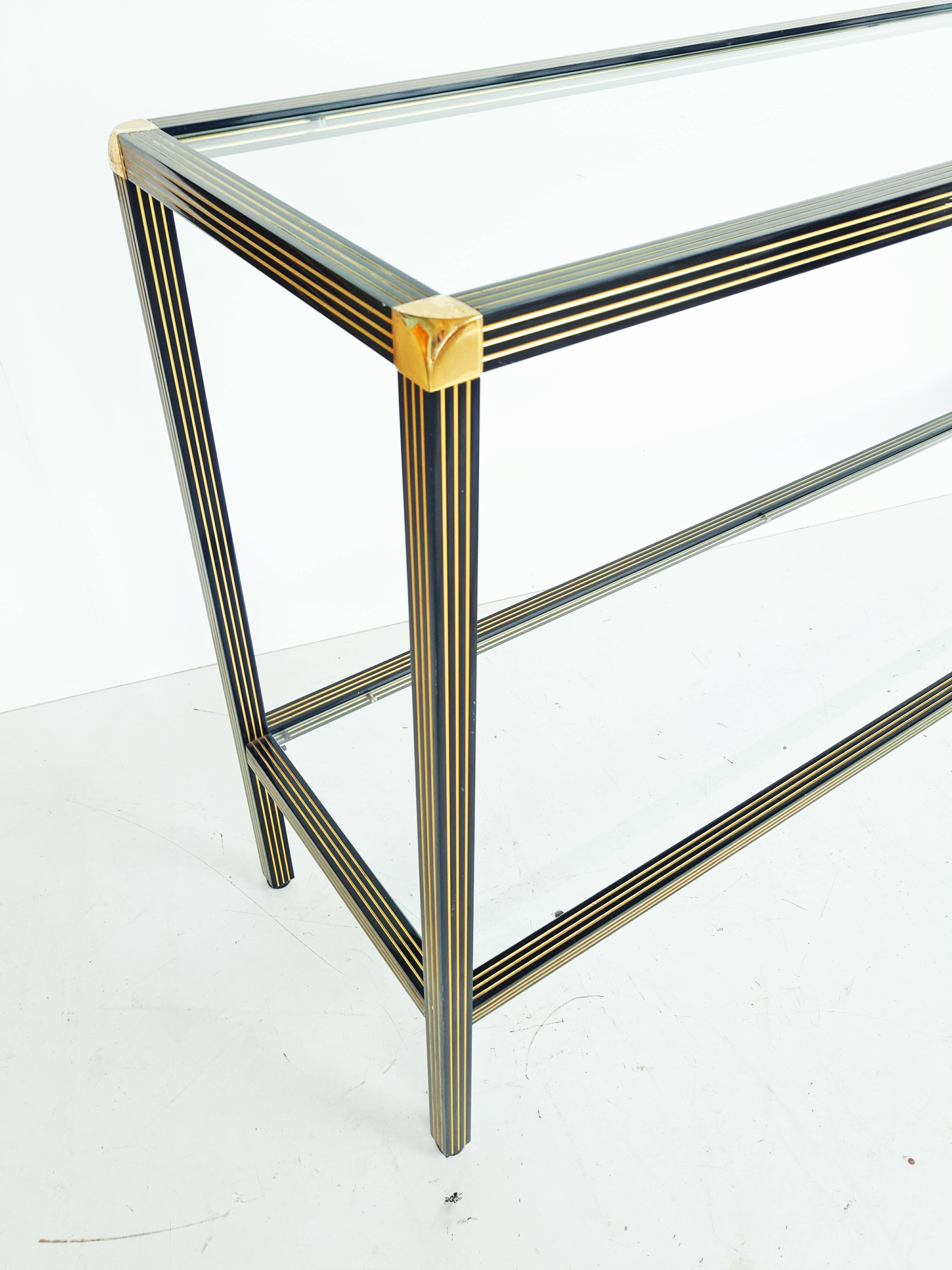Beautiful and rare large Pierre Vandel style console side table manufactured in 1970s.
