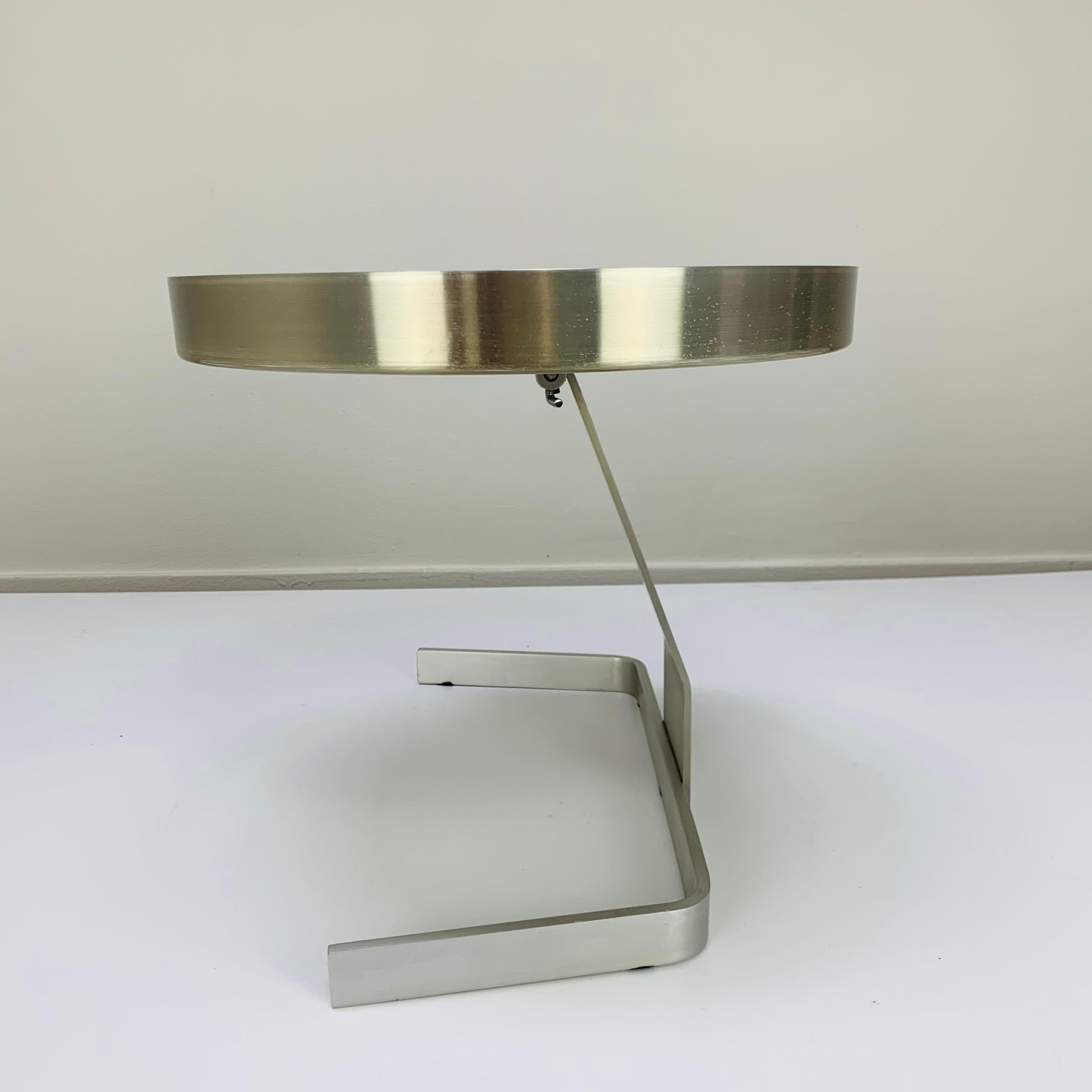 Pierre Vandel-Tischspiegel, Aluminium, französisches Stück, um 1970 im Angebot 12
