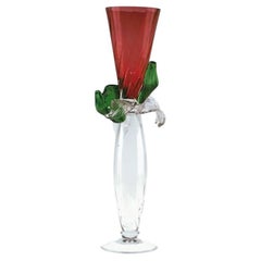 Pierre Vase Colorless & Red by Driade