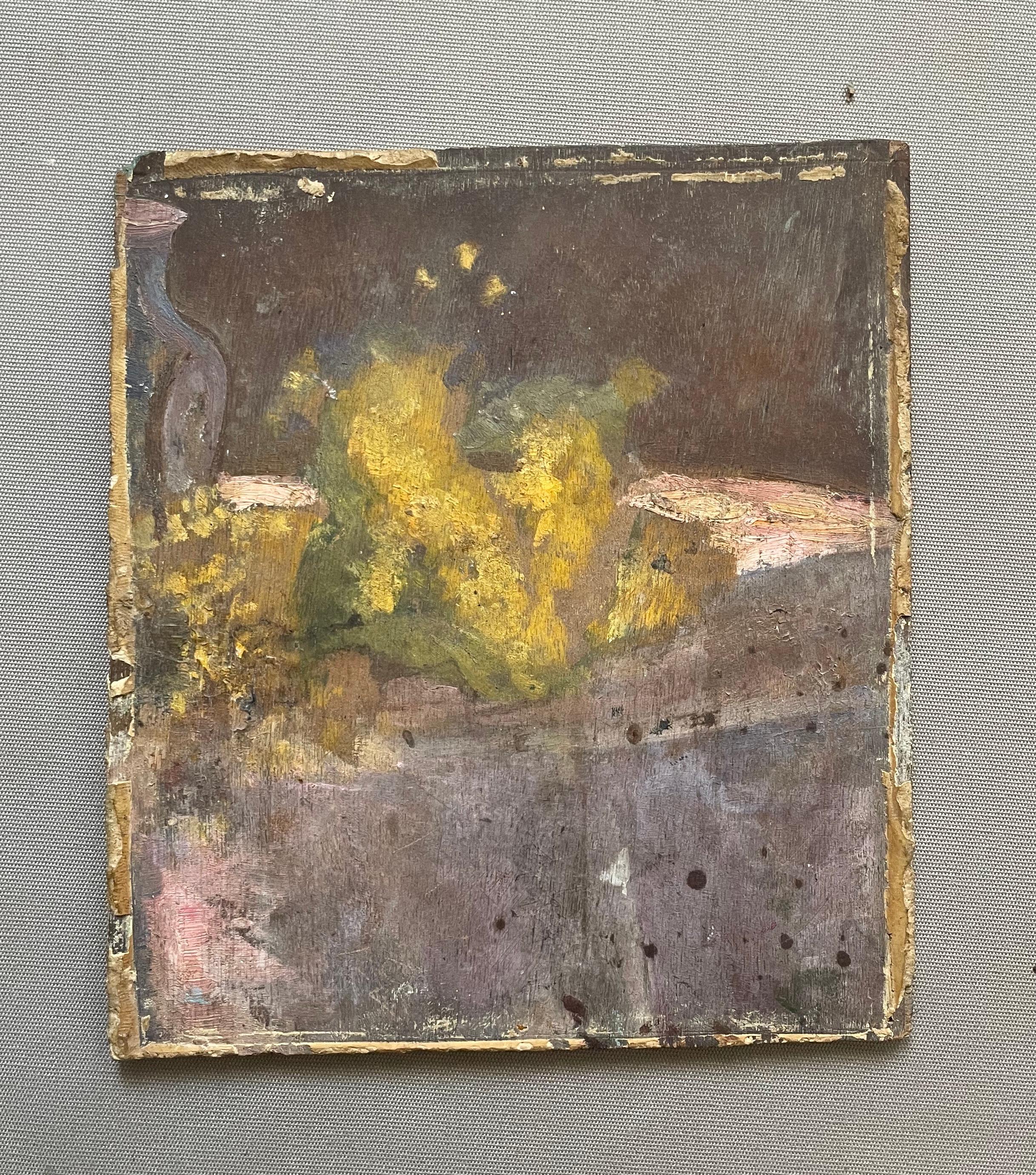 Landschaft, Öl auf Platte Signiert Pierre Vauthier Oudiné im Angebot 2