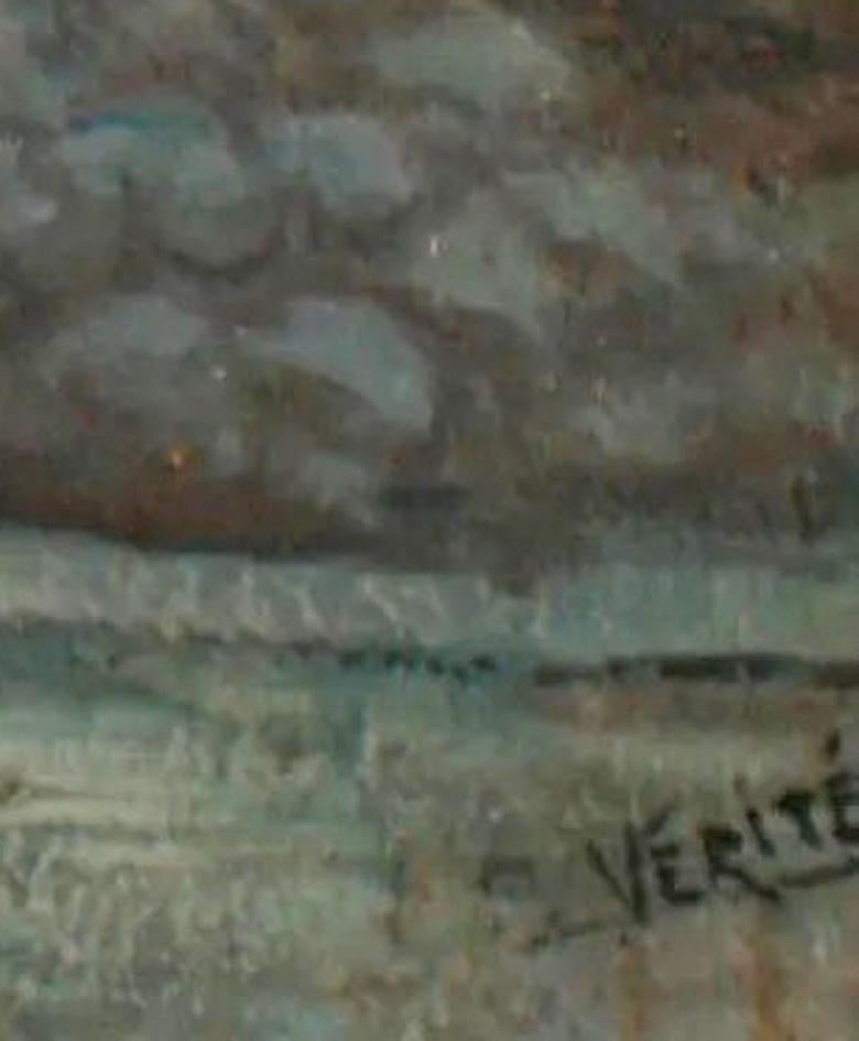 Pierre Verite, Le dpt dans le quartier de La Ruche, Huile sur toil (Französisch) im Angebot