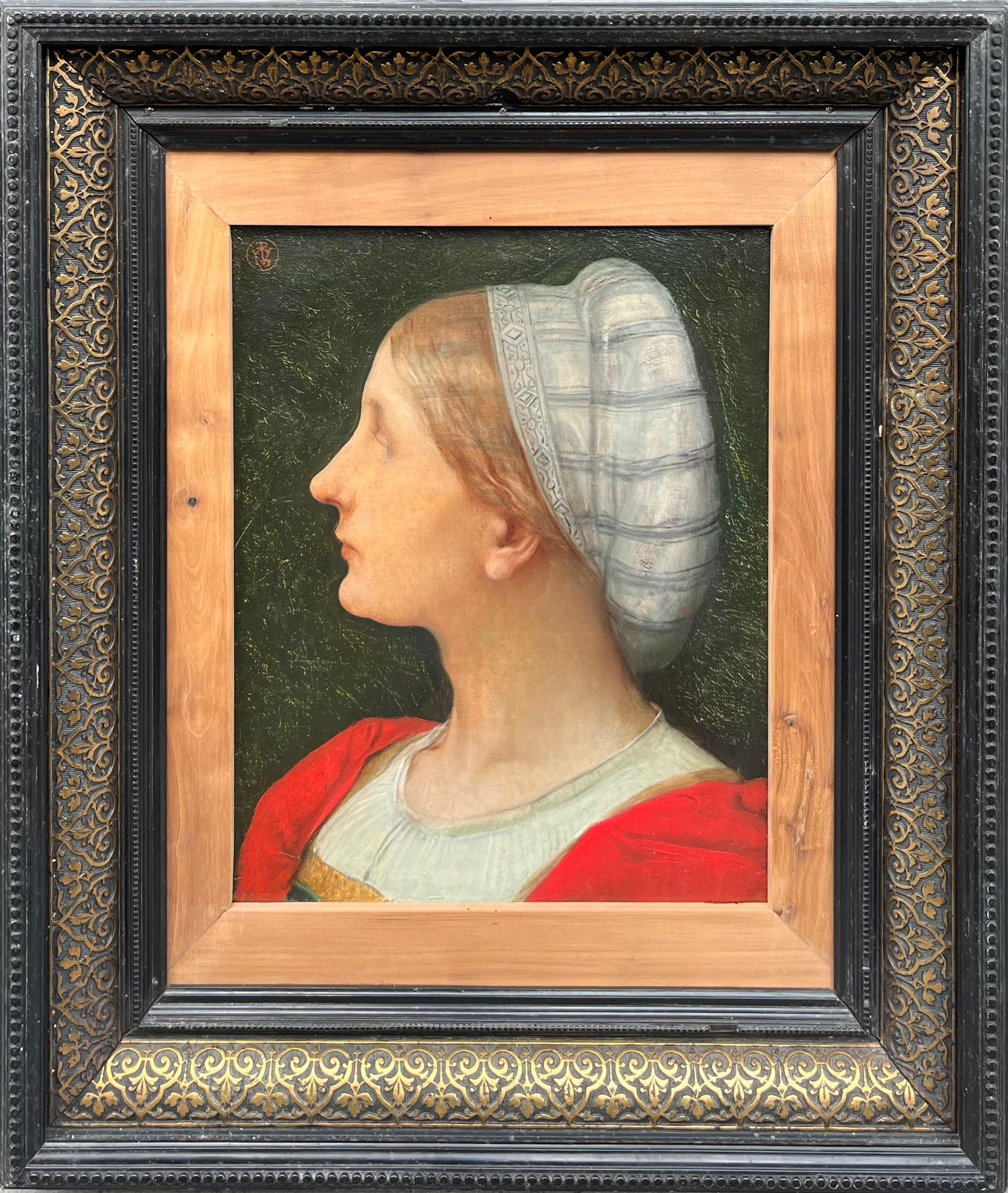 Mujer joven de perfil por Pierre-Victor Galland en venta 1