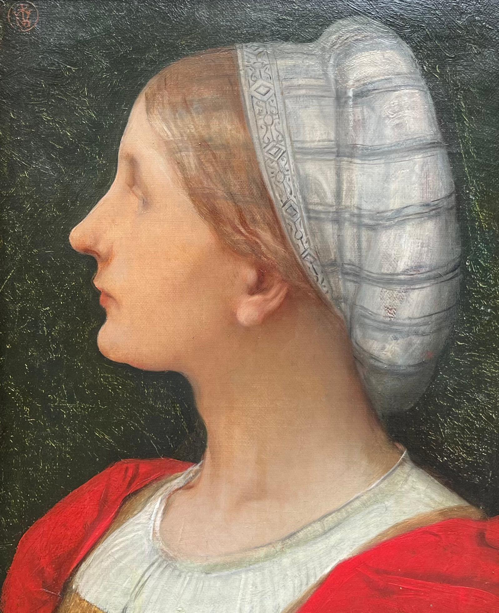 Mujer joven de perfil por Pierre-Victor Galland en venta 3