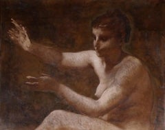 Antique Study of a woman for the figure of Industry for a ceiling in Paris