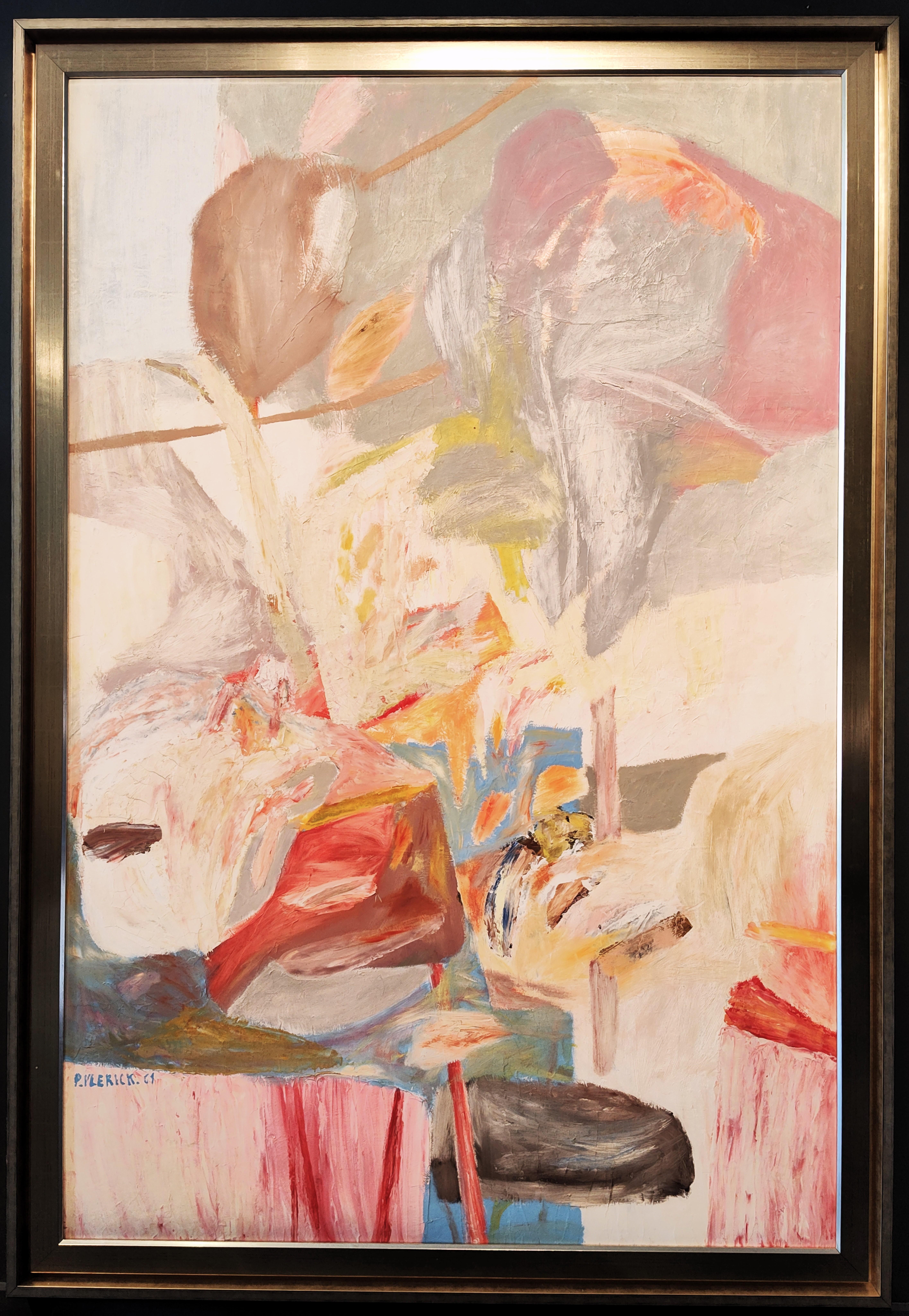 This painting is a perfect example of lyrical abstraction and a choice painting out of the best period of Vlerick's career.

Pierre Vlerick’s work shows some resemblance to Willem de Kooning’s. While the Dutch American was famous for the wild manner