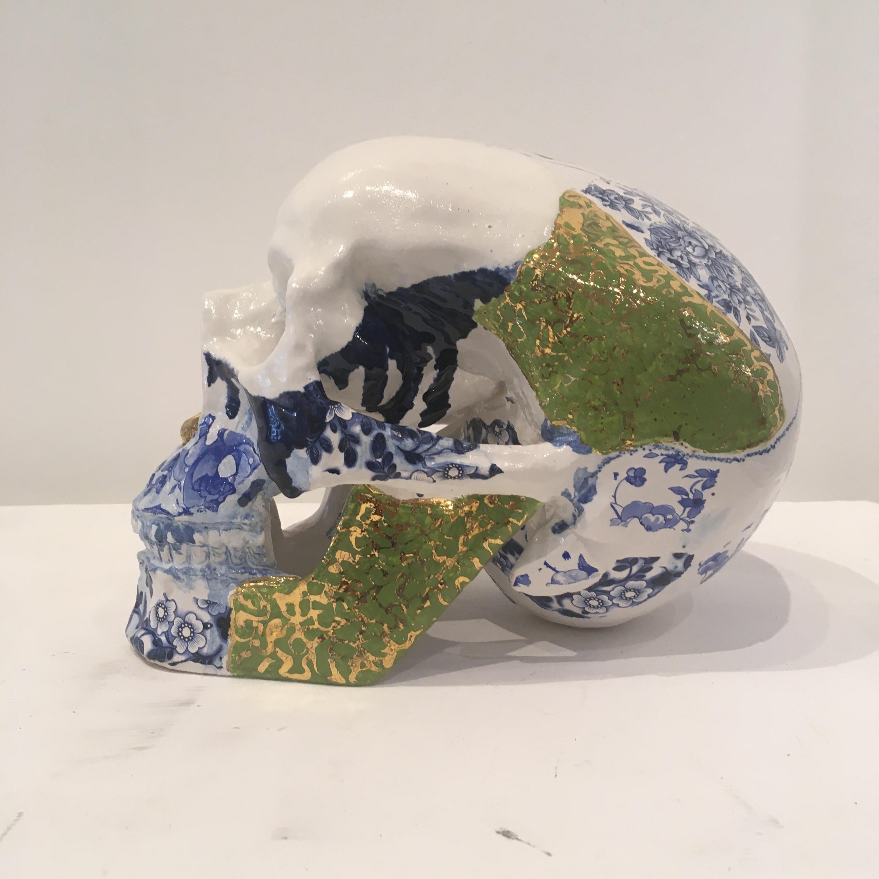 Pierre’s work is a contemporary reworking of traditional sculptural art, which includes the human figure, skulls and horses combined with architectural forms or thrown vessels. He also works in themed series within the main framework of what he