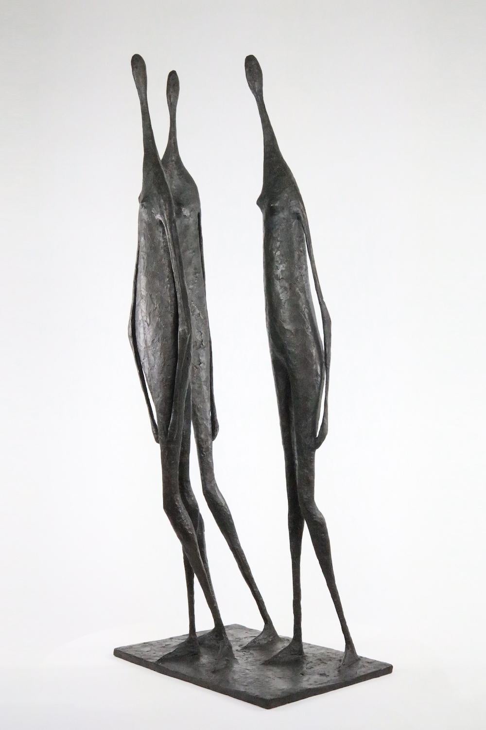 3 Large Standing Figures II by Pierre Yermia - Contemporary bronze sculpture For Sale 3