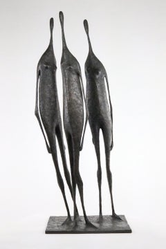 3 Large Standing Figures II by Pierre Yermia - Contemporary bronze sculpture