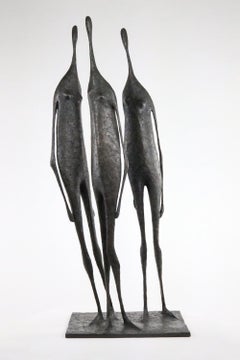 3 Große Stehende Figuren II von Pierre Yermia - Zeitgenössische Bronzeskulptur