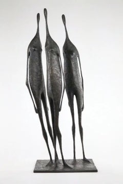 3 Large Standing Figures II by Pierre Yermia - Contemporary bronze sculpture