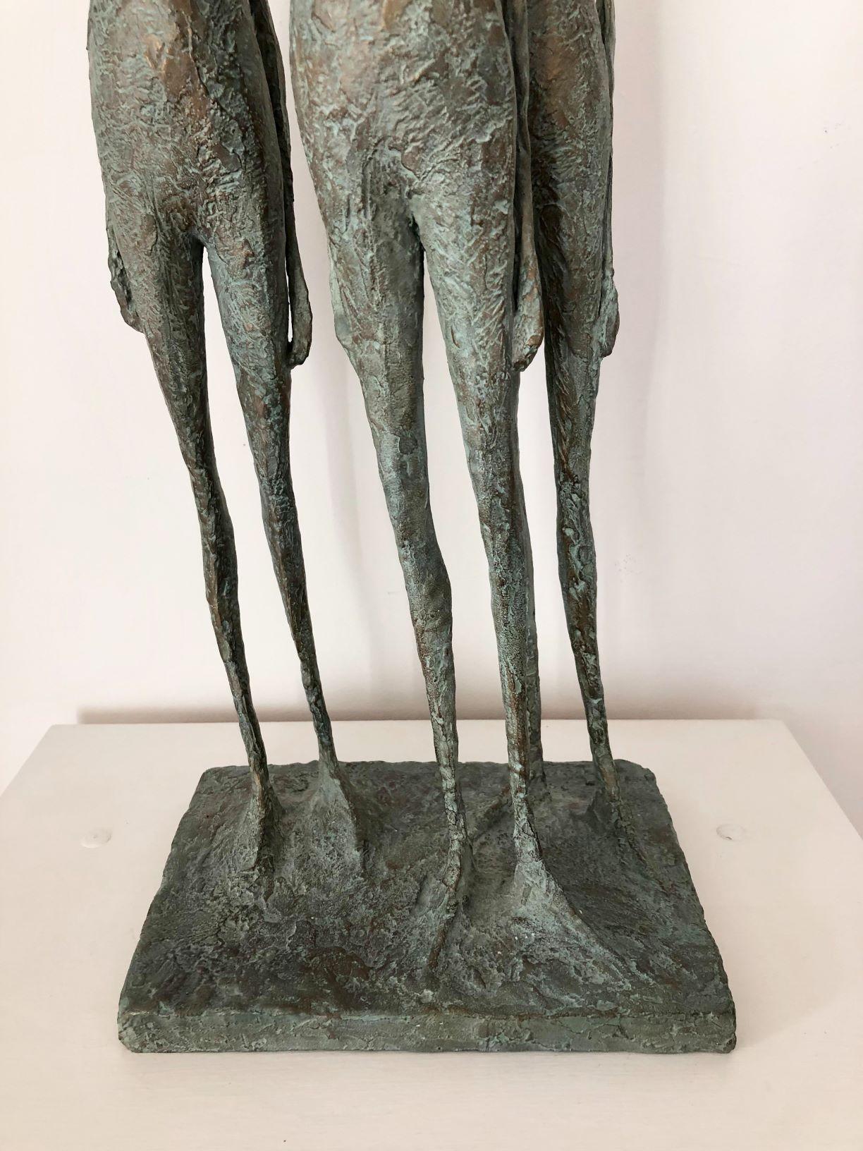 3 Standing Figures IV by Pierre Yermia - Contemporary bronze sculpture For Sale 1