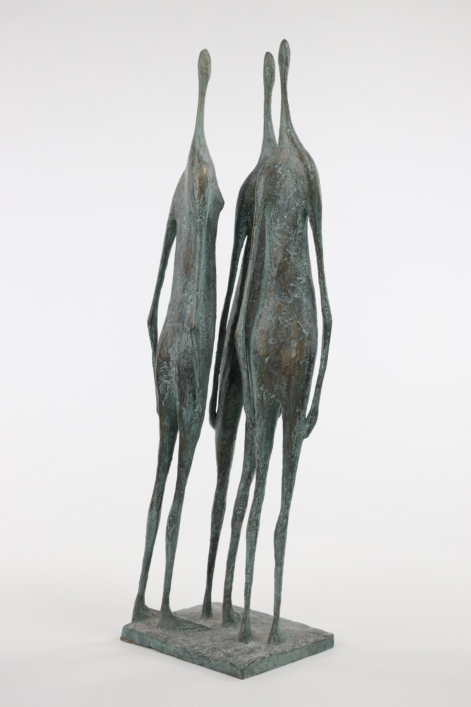3 Standing Figures V by Pierre Yermia - Contemporary bronze sculpture, human For Sale 3