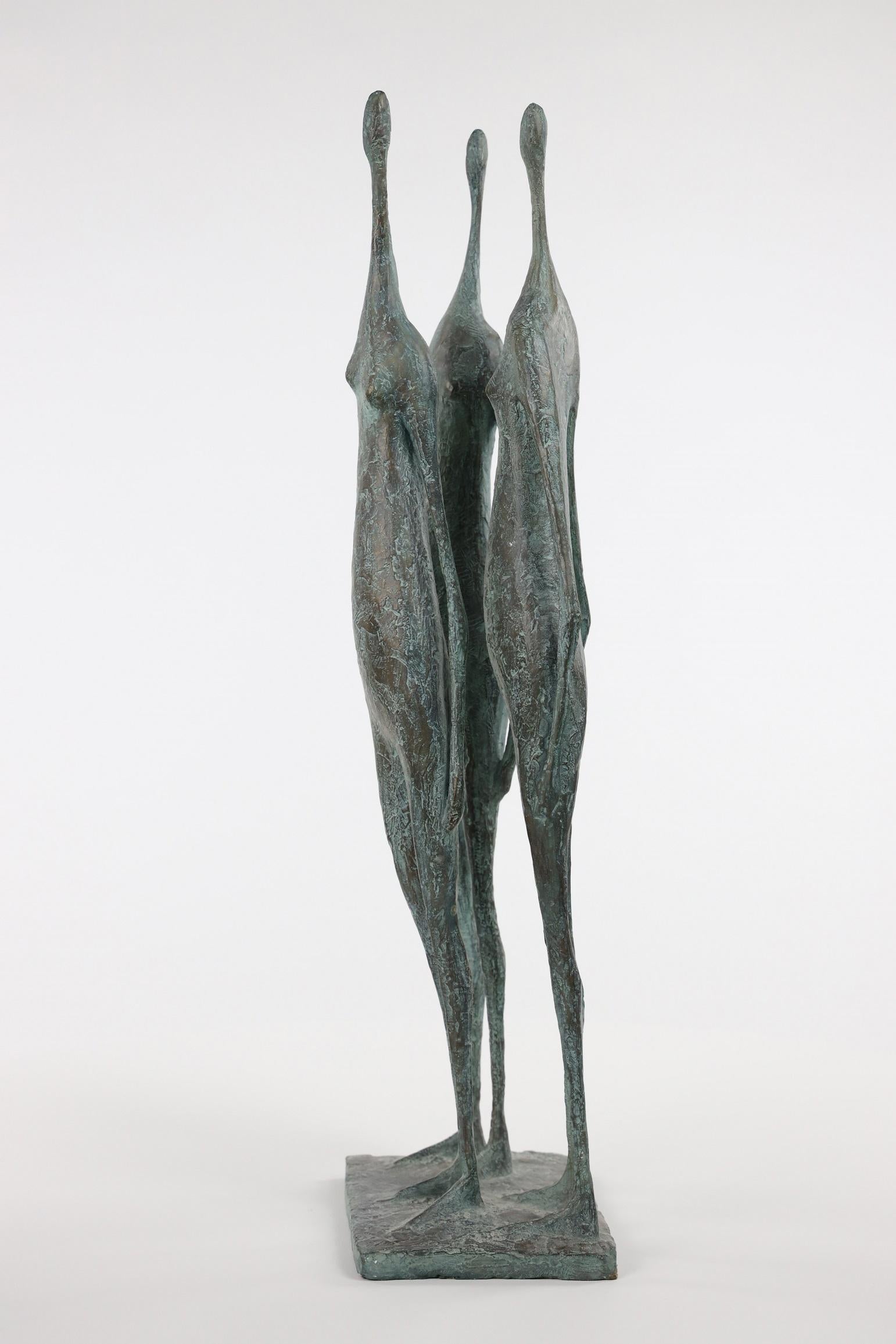 3 Stehende Figuren V von Pierre Yermia - Zeitgenössische Skulptur aus Bronze, Mensch im Angebot 4