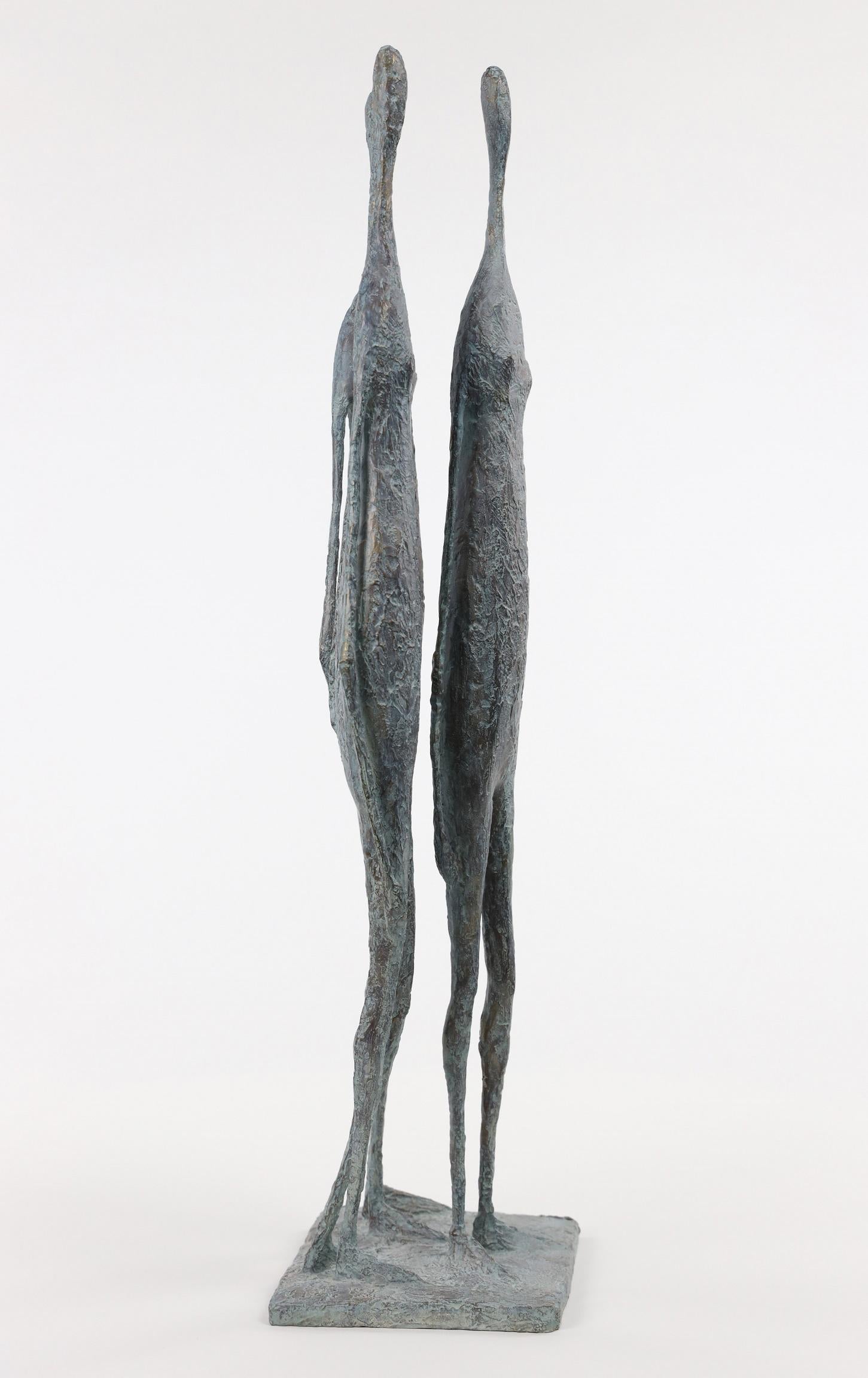3 Standing Figures VI by Pierre Yermia - Contemporary bronze sculpture, elegant For Sale 3