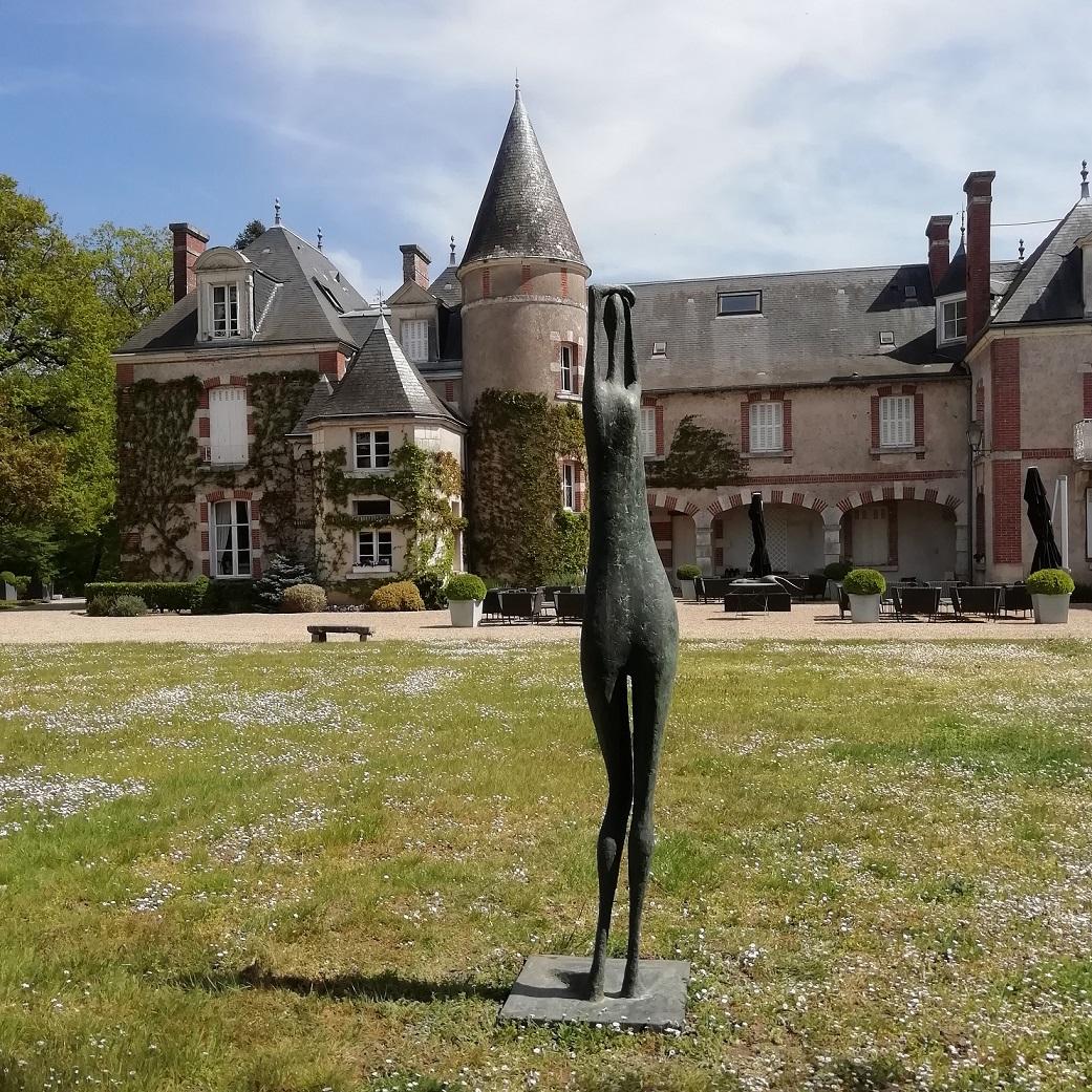 Arms Raised Monumental Standing Figure I by Pierre Yermia - Outdoor sculpture  For Sale 3