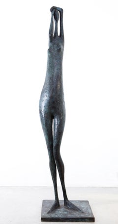 Arms Raised Monumental Standing Figure I by Pierre Yermia - Outdoor sculpture