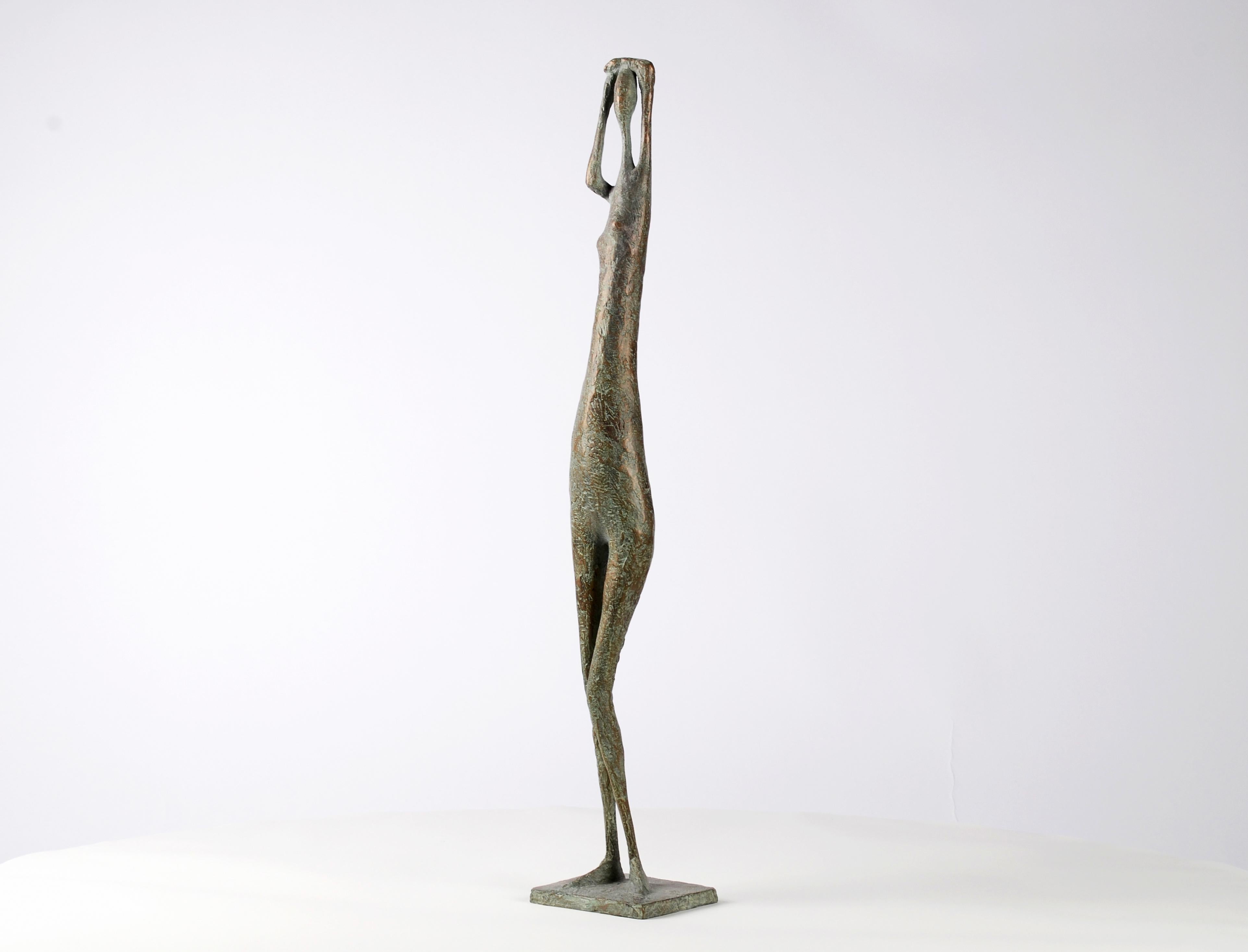 Arms Raised Standing Figure VIII by Pierre Yermia - Bronze sculpture, human For Sale 10