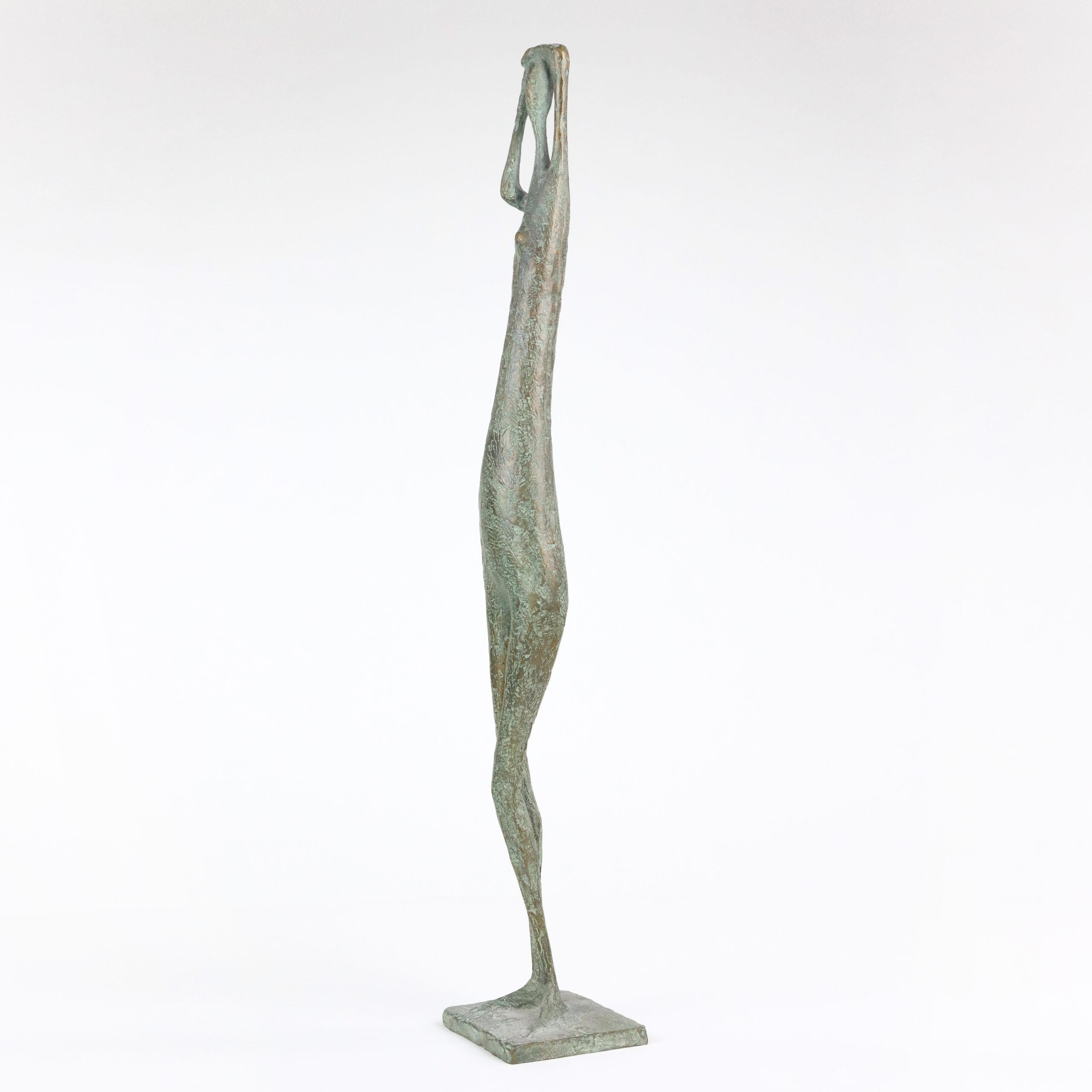 Arms Raised Standing Figure VIII by Pierre Yermia - Bronze sculpture, human For Sale 2