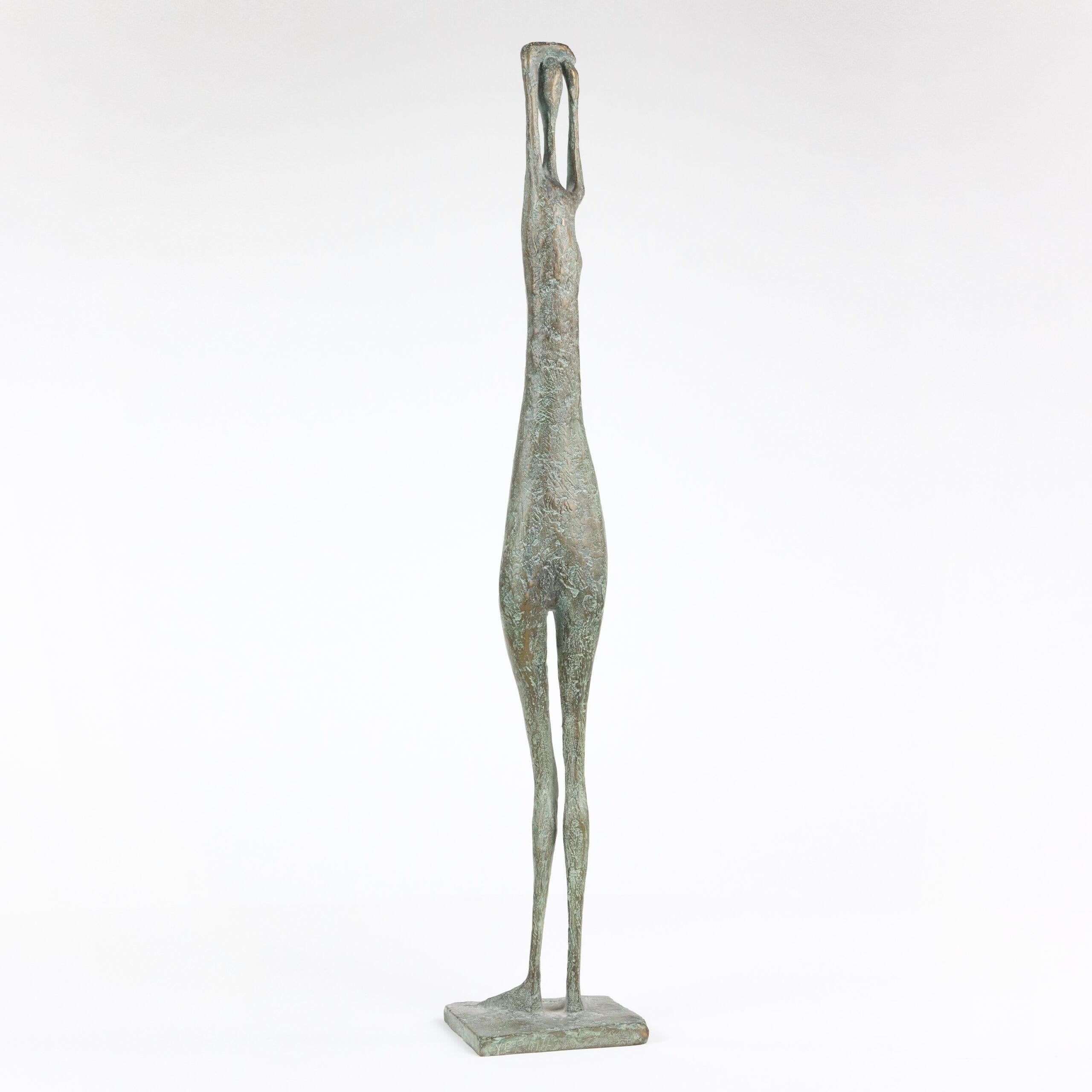 Arms Raised Standing Figure VIII by Pierre Yermia - Bronze sculpture, human For Sale 3