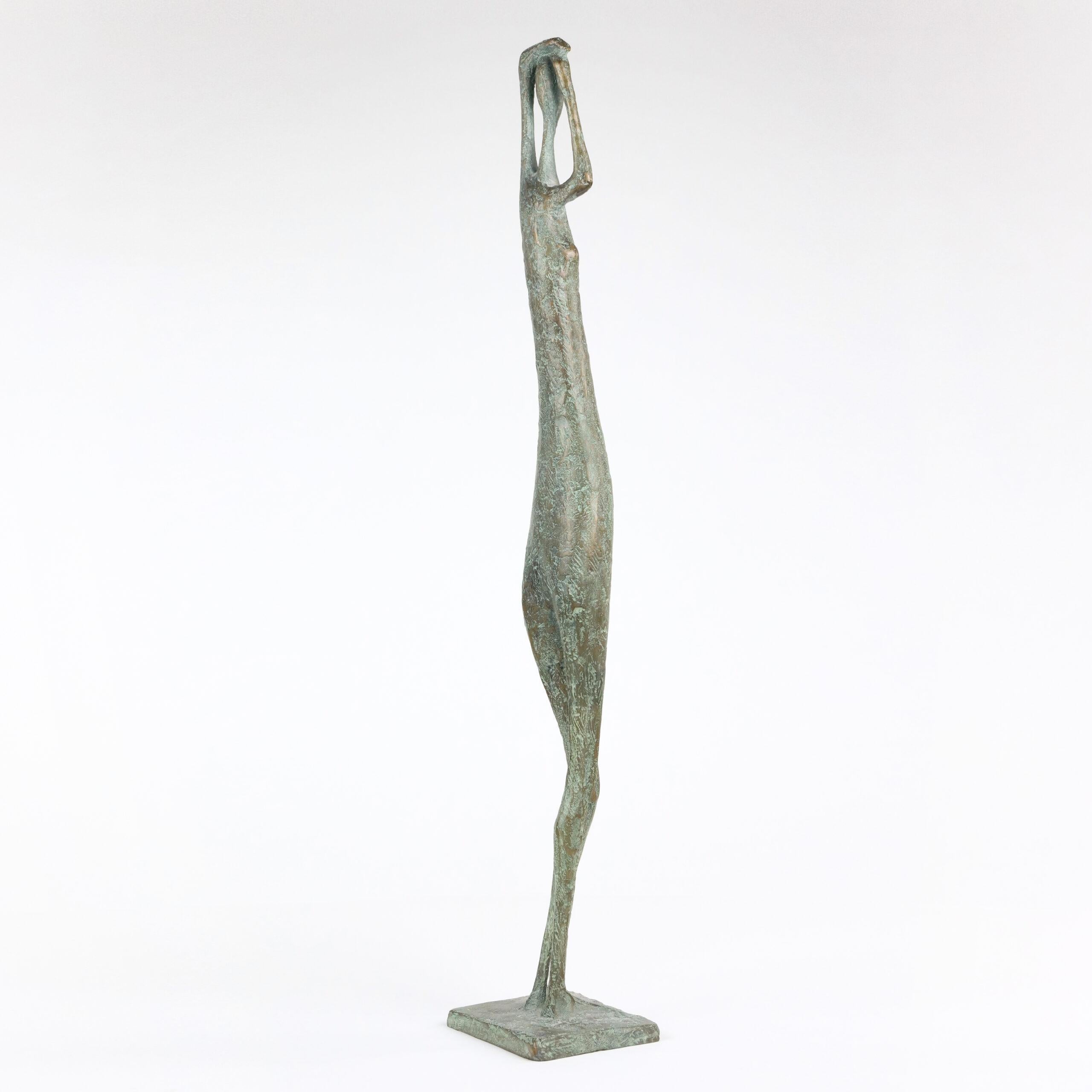 Arms Raised Standing Figure VIII by Pierre Yermia - Bronze sculpture, human For Sale 4